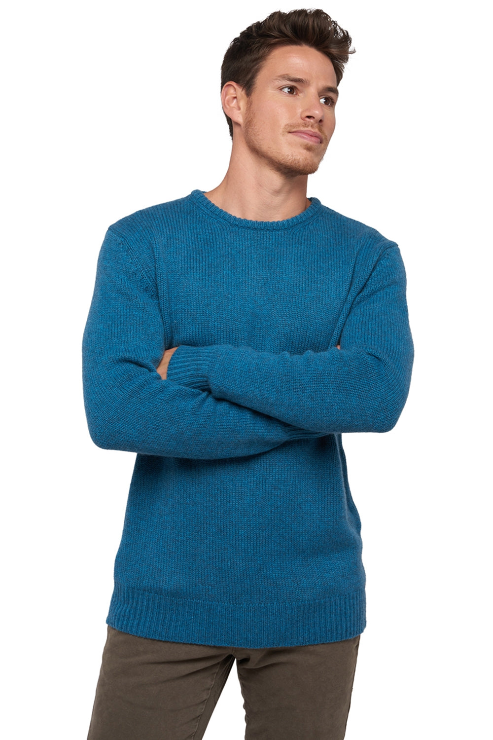 Bilal in kasjmier heren - manor blue - Mahogany