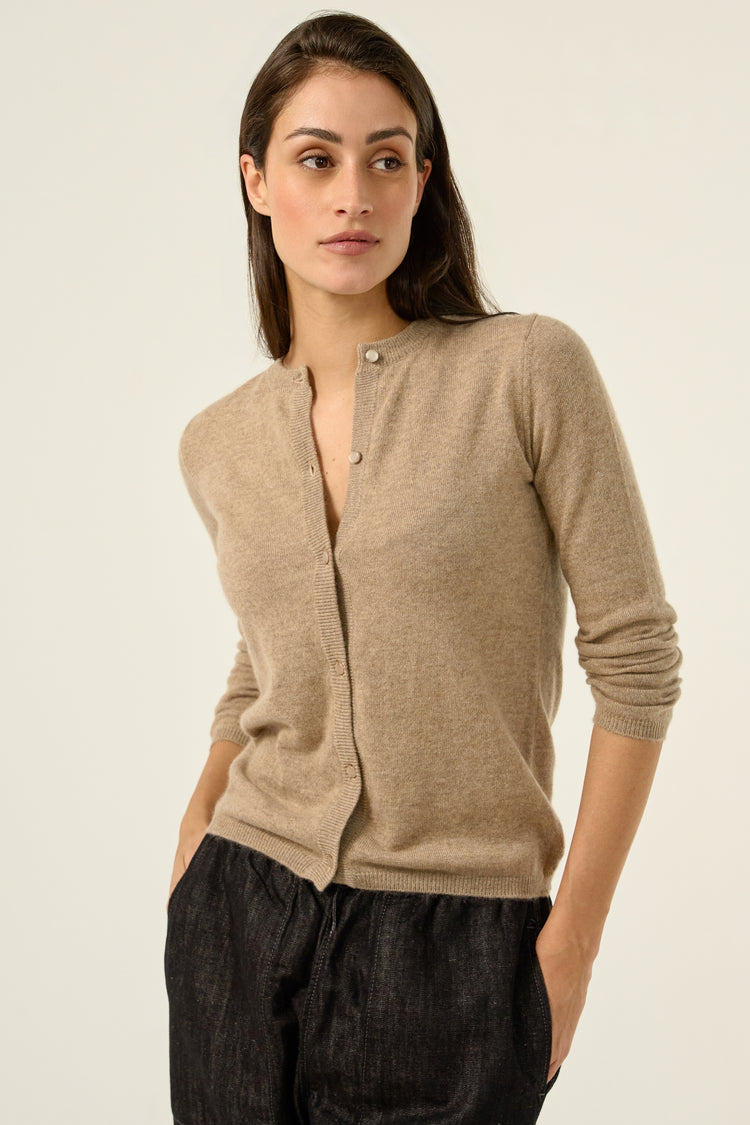 Chloe in kasjmier dames - natural brown - Mahogany