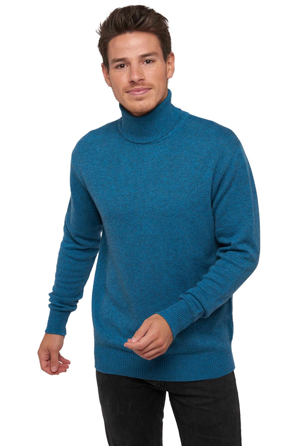 Edgar 4F in kasjmier heren - manor blue - Mahogany