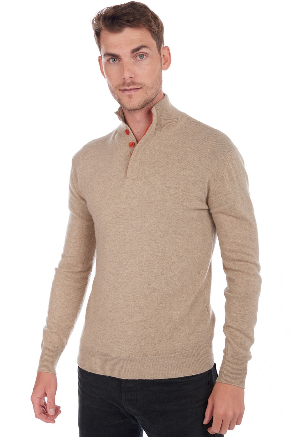 Gauvain in kasjmier heren - natural brown / paprika - Mahogany