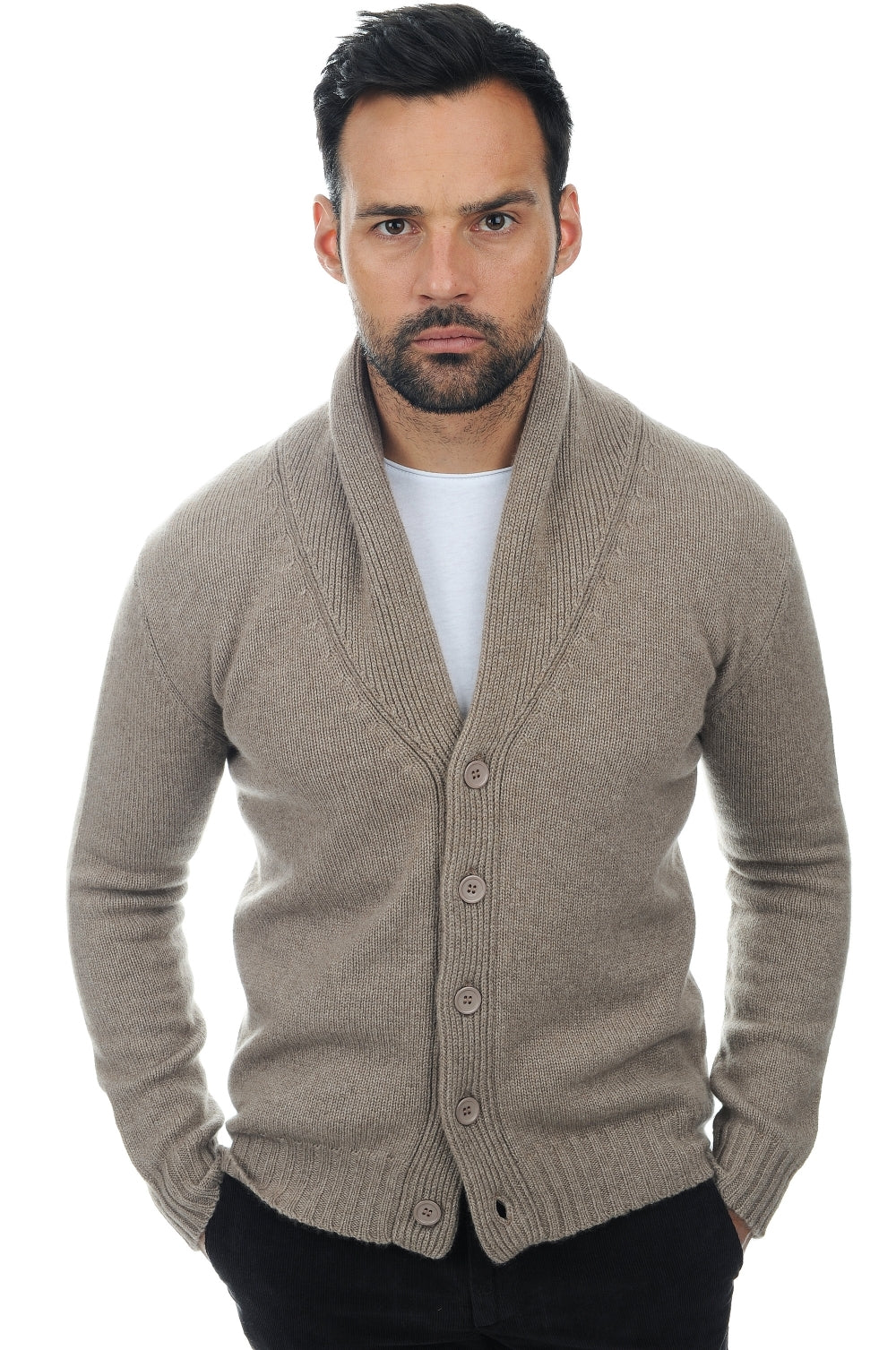 Jovan kasjmier herentrui - natural brown - Mahogany