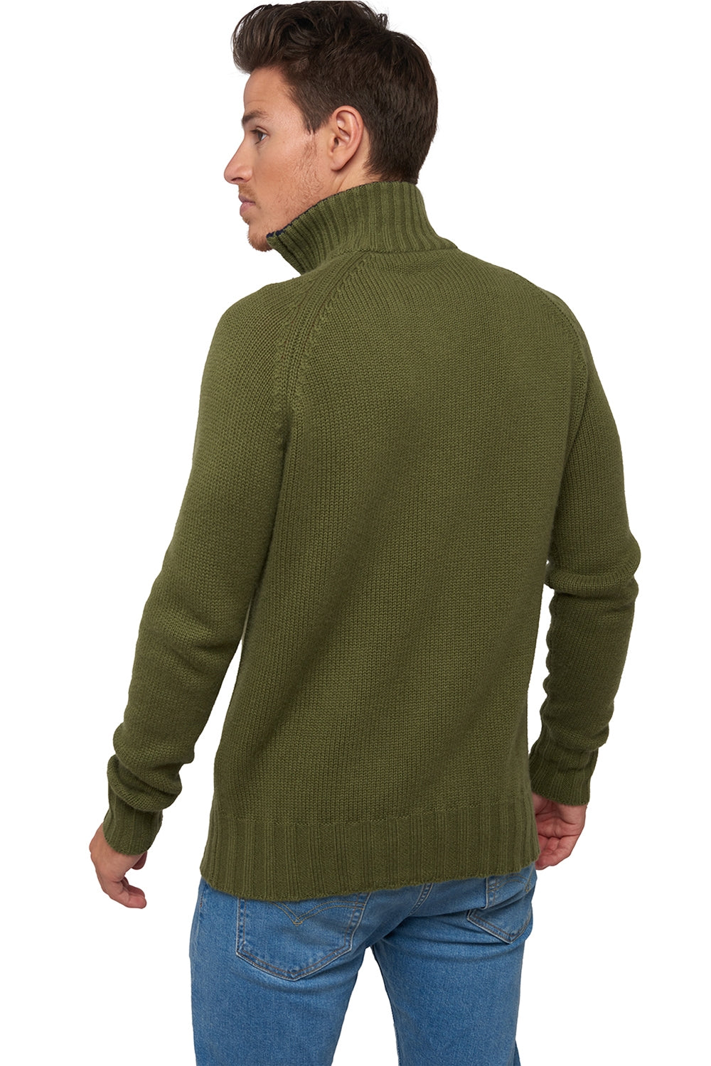 Olivier en cachemire homme - Vue 2 - kaki / marine foncé - Mahogany