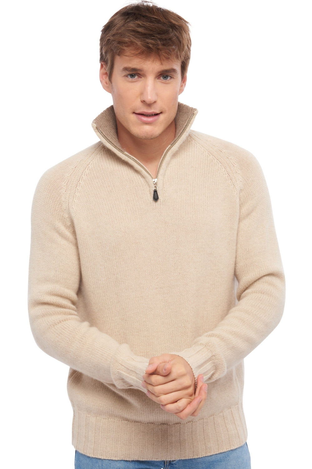 Olivier in kasjmier heren - natural beige / natural brown - Mahogany