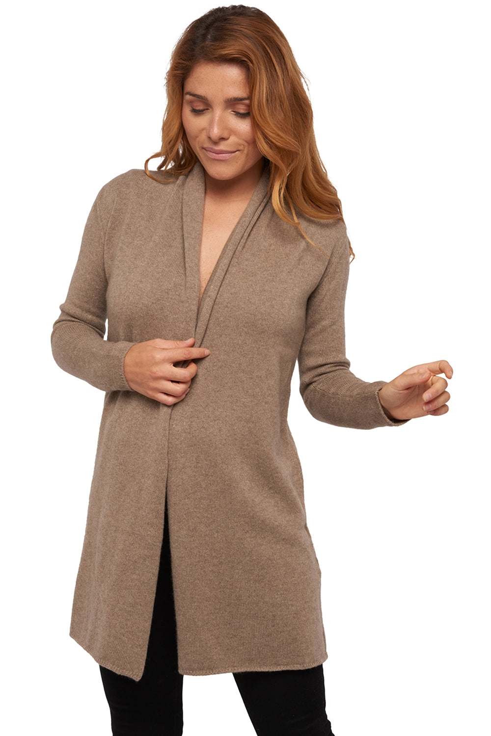 Perla kasjmier damestrui - natural brown - Mahogany