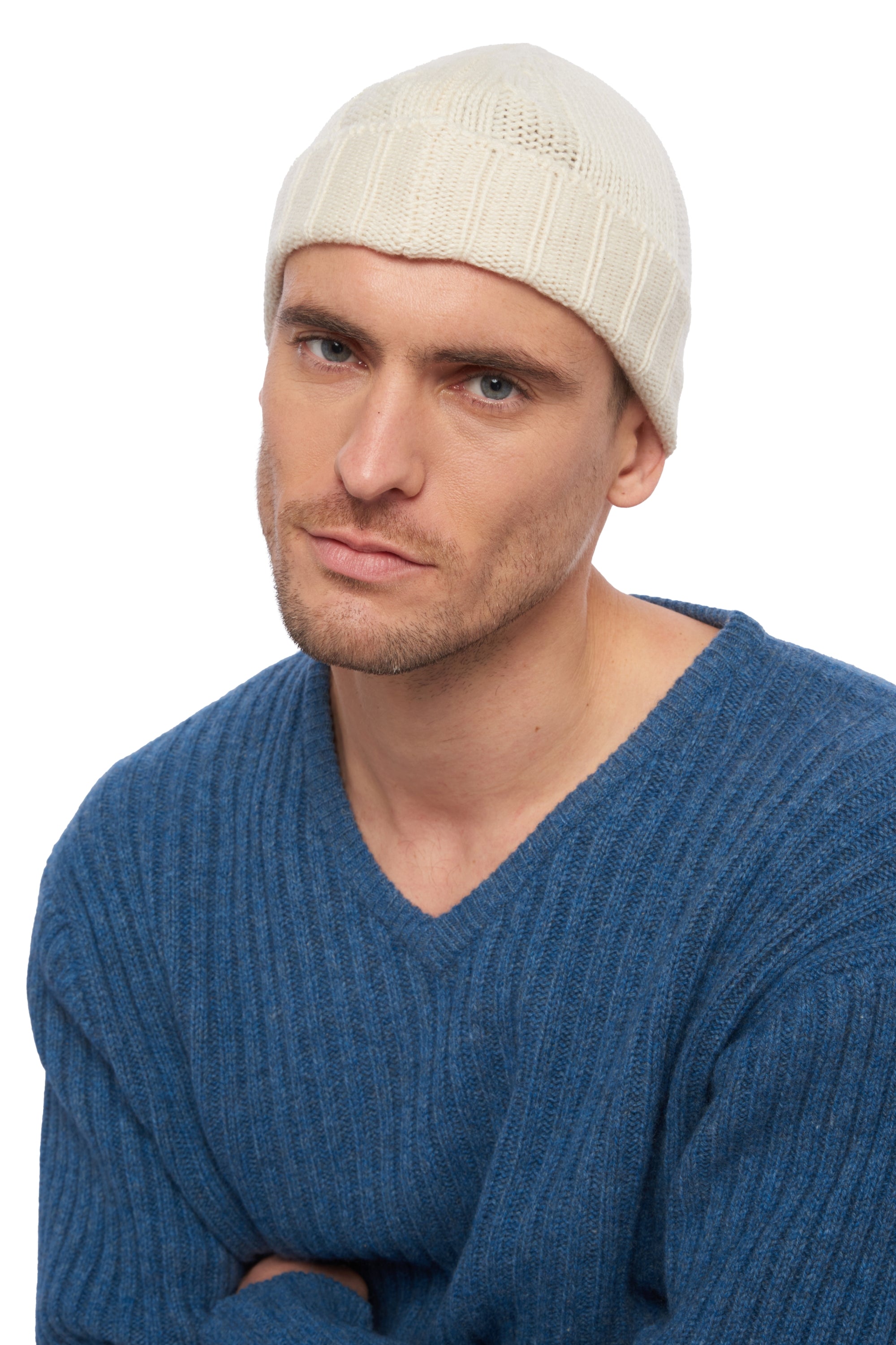 Ted en cachemire homme - Vue 2 - natural écru - Mahogany