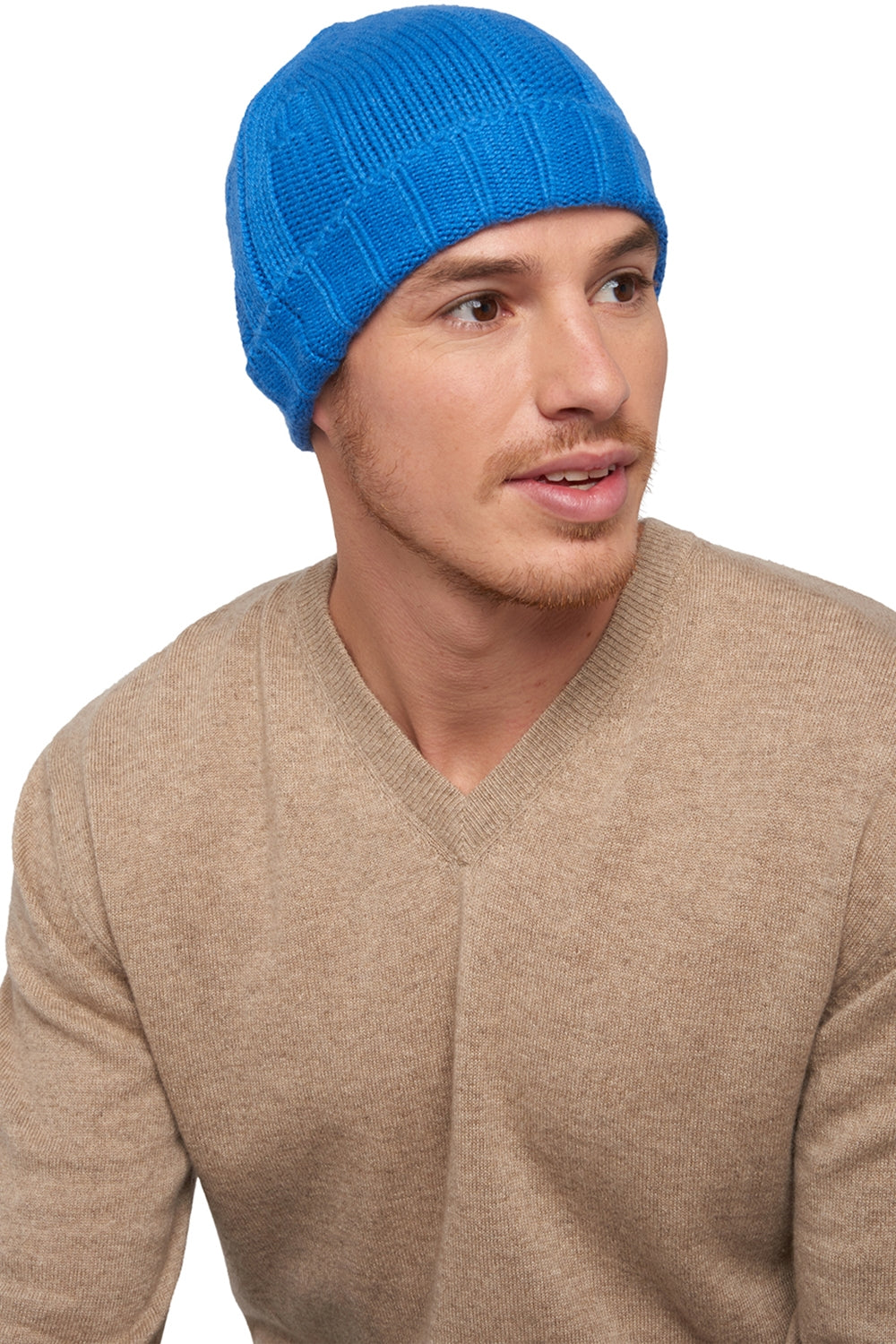 Ted in kasjmier heren - tetbury blue - Mahogany