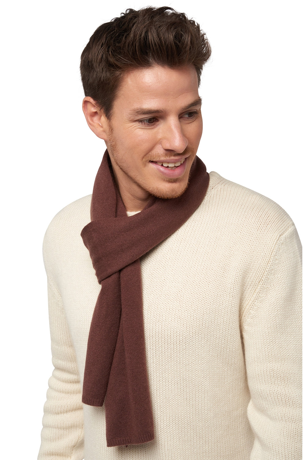 Ozone in gemengd kasjmier - chocobrown - Mahogany