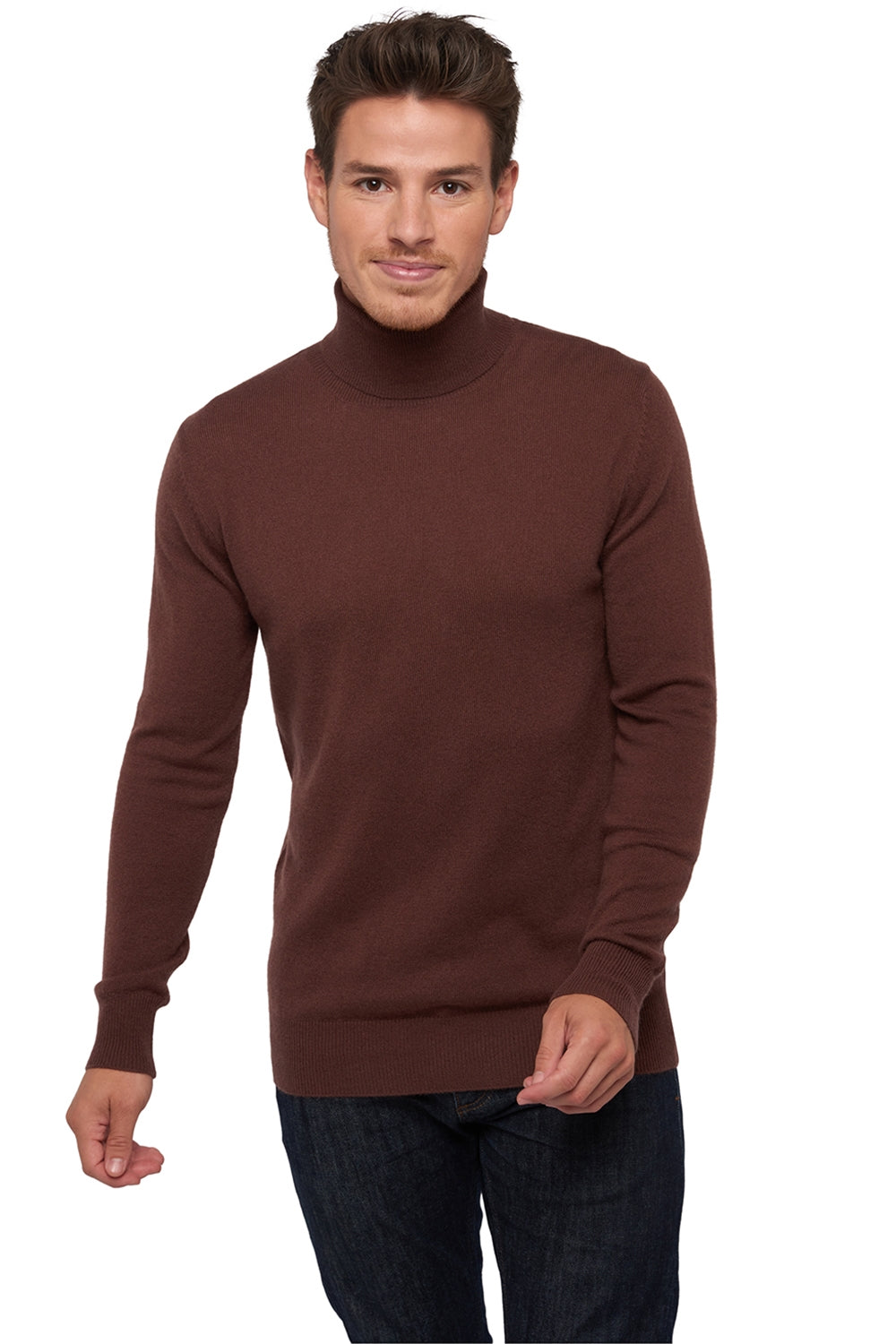 Tarry kasjmier trui heren - chocobrown - Mahogany
