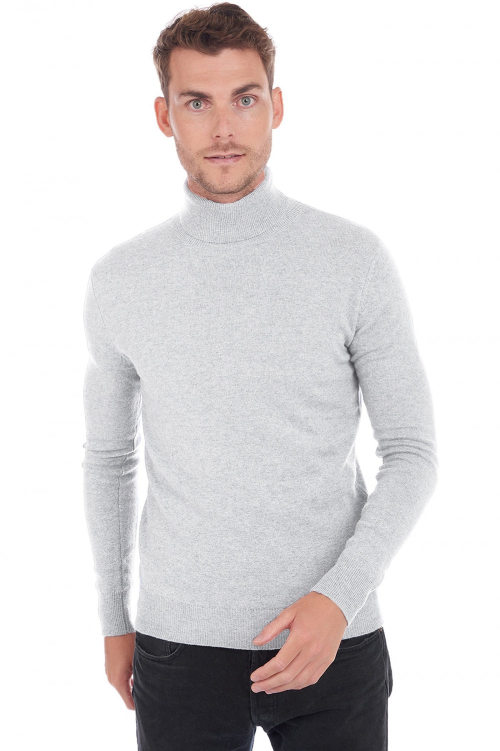 Tarry kasjmier trui heren - flannel - Mahogany