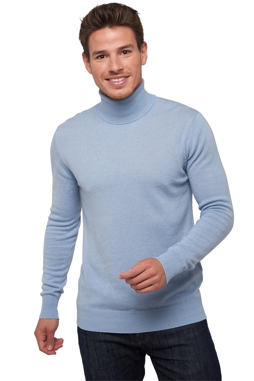 Tarry in kasjmier heren - sky blue - Mahogany