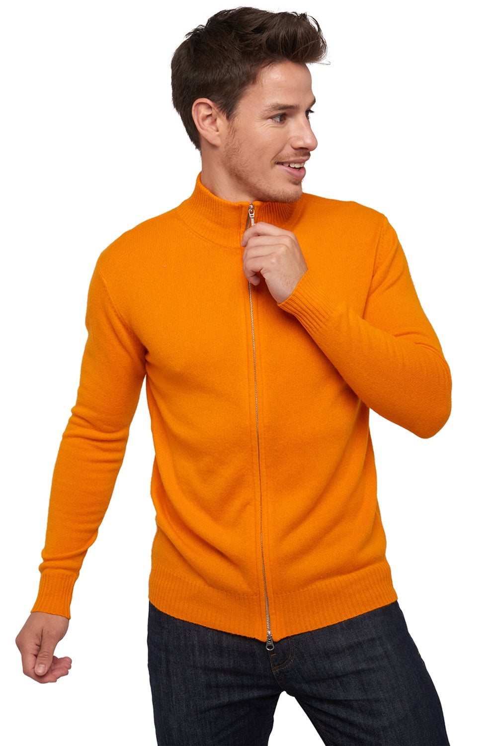 Thobias in kasjmier heren - oranje - Mahogany
