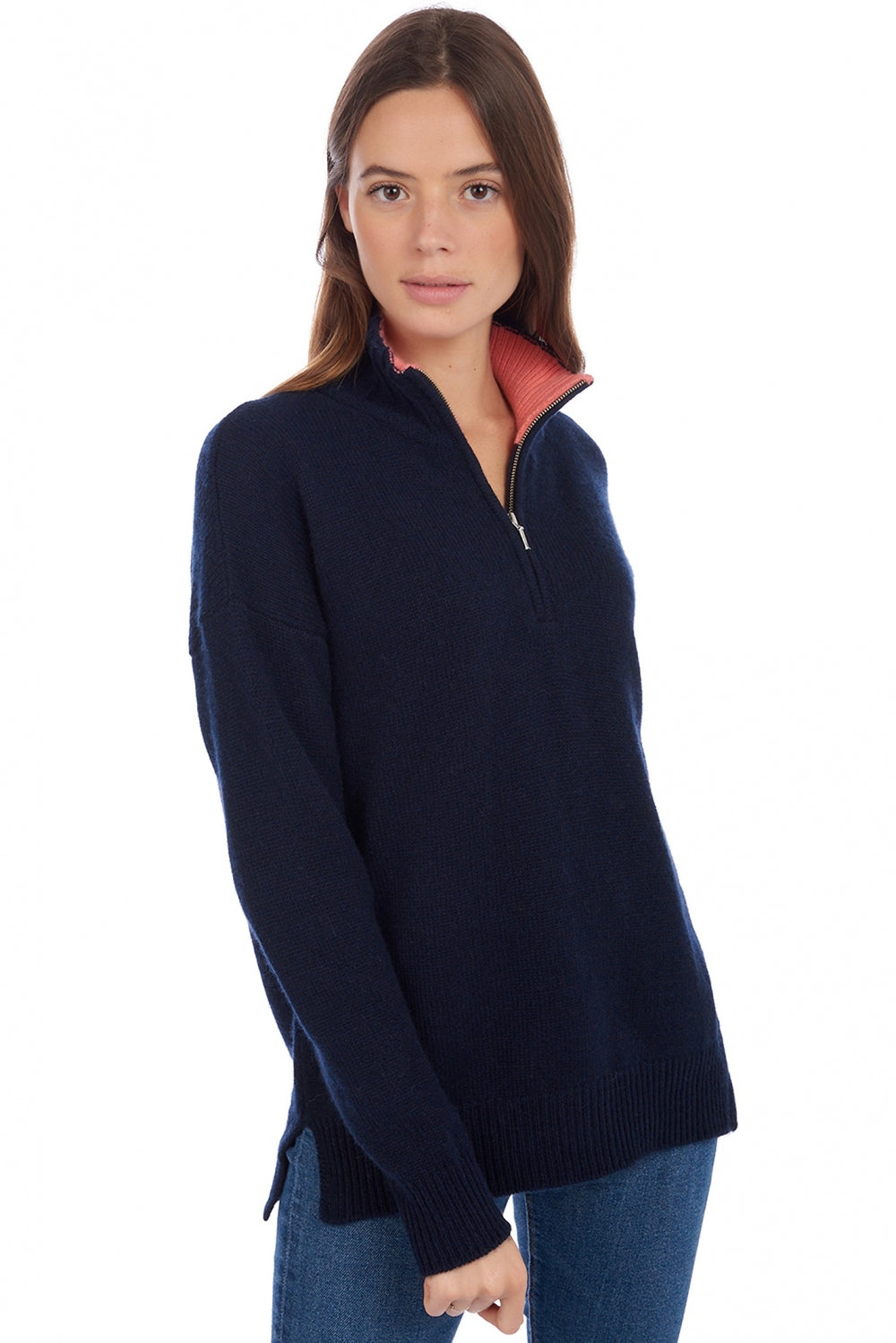 Alizette in kasjmier dames - donker marine - Mahogany
