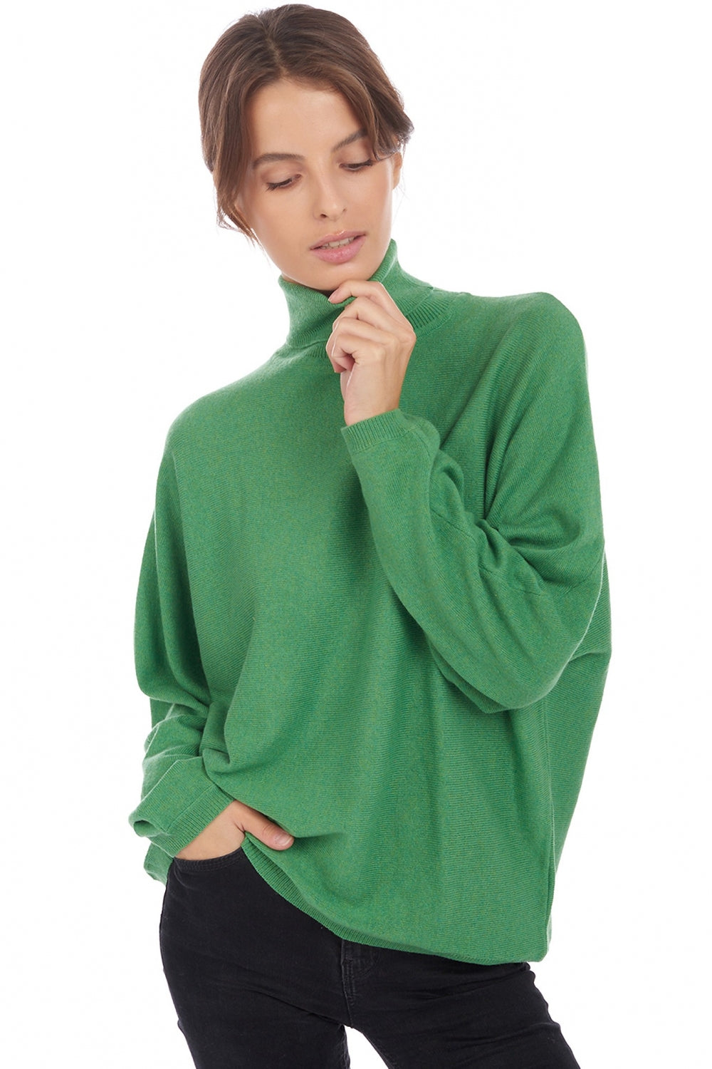 Amarillo en cachemire femme - Vue 2 - basil - Mahogany