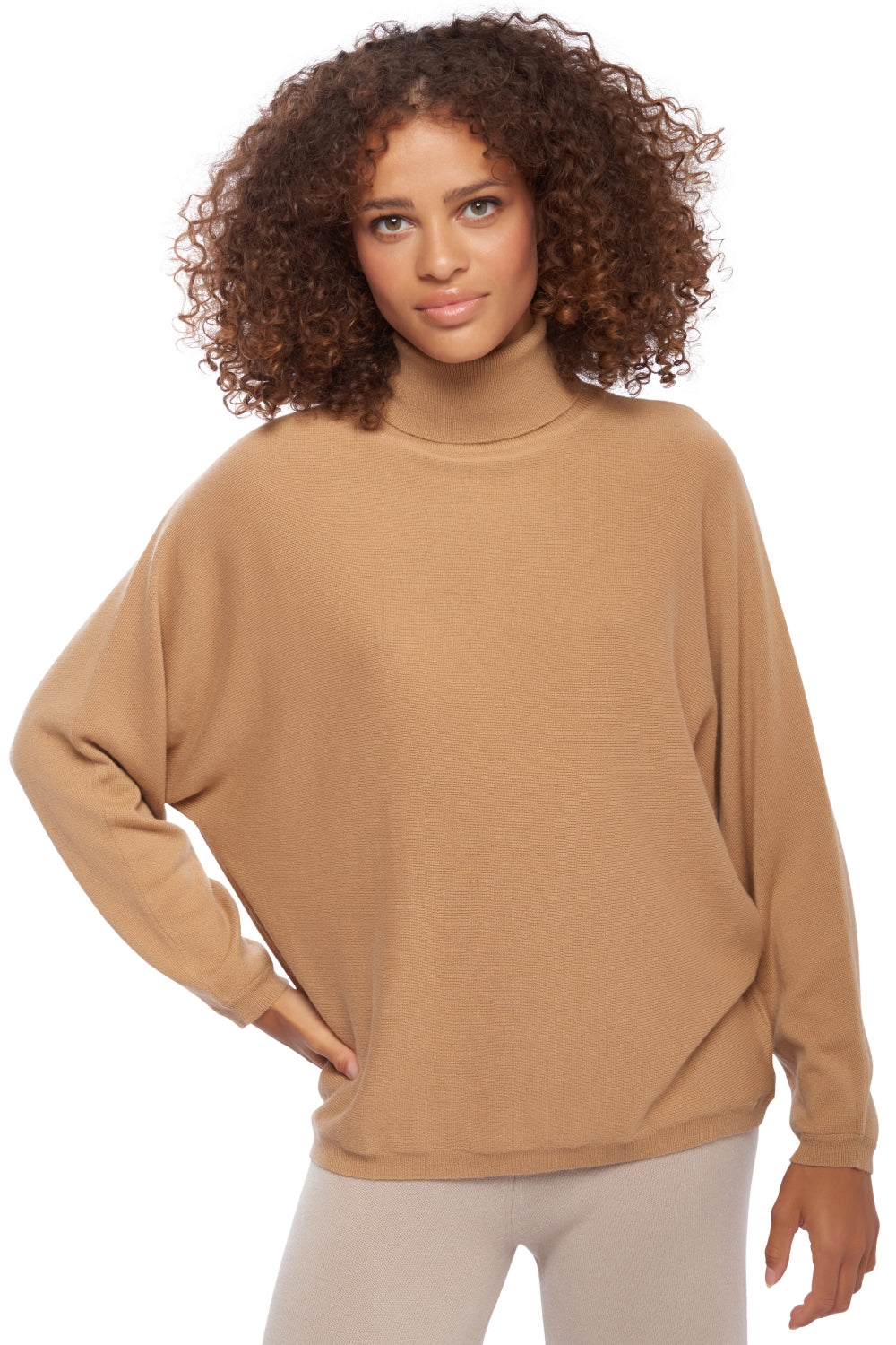 Amarillo in kasjmier voor dames - camel - Mahogany