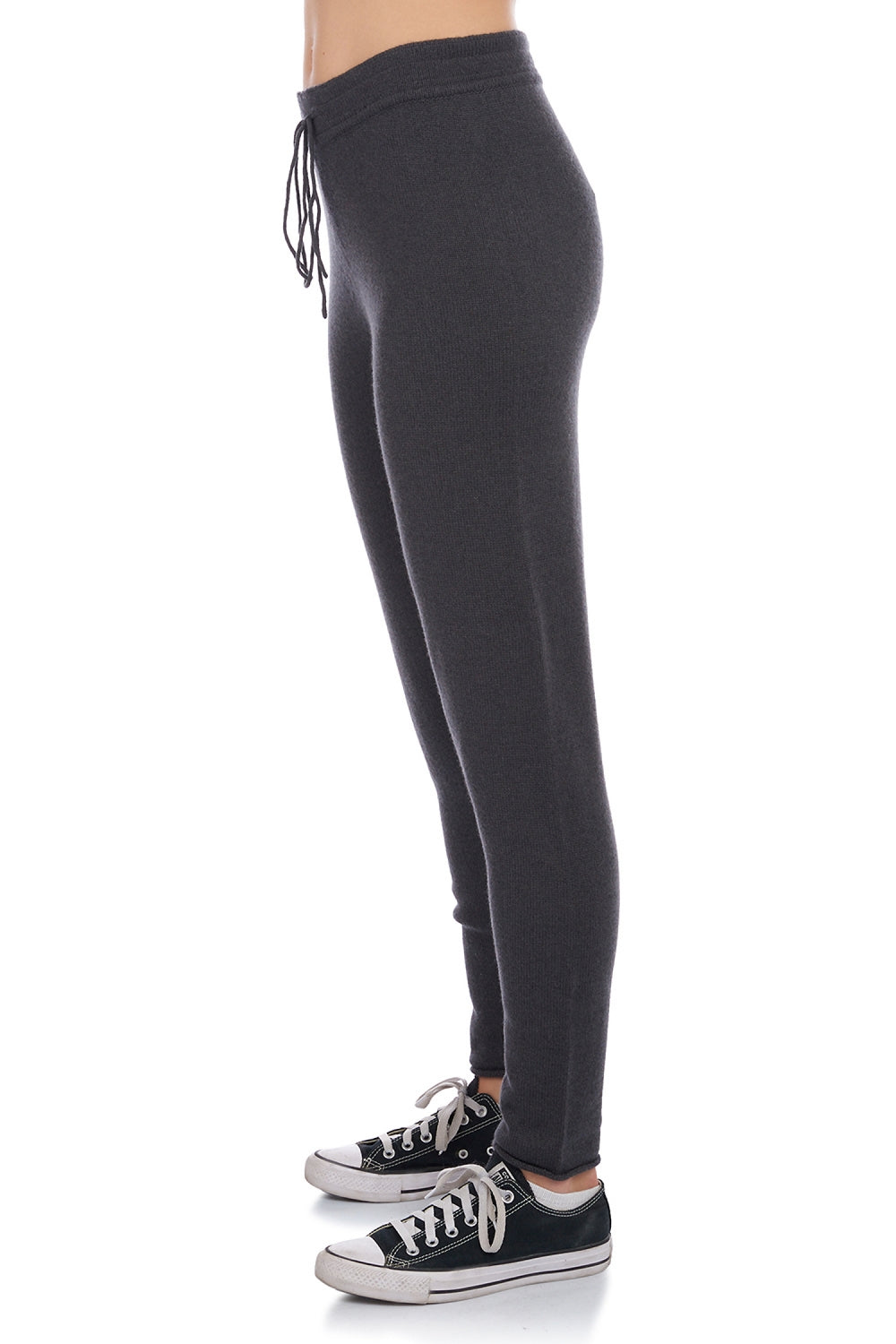 Kasjmier broek, 100% kasjmier, dames, aansluitende pasvorm, normaal / 2 en 4 draden, normaal breisel, Mahogany