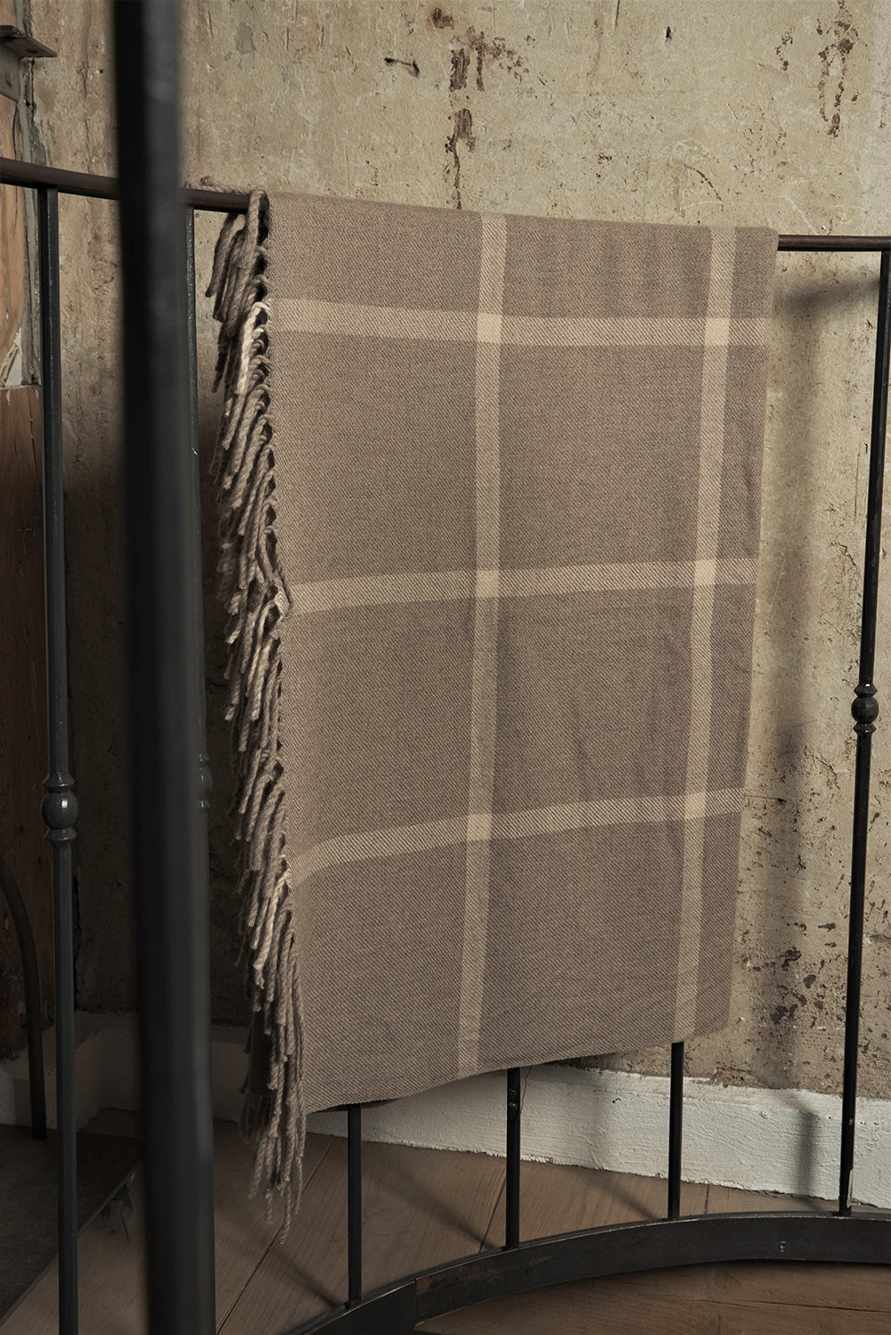 Altay 150 x 190 in gemengd kasjmier - natural brown / natural beige - Mahogany
