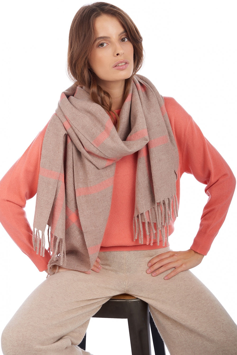 Amsterdam kasjmier unisex - toast / peach - Mahogany