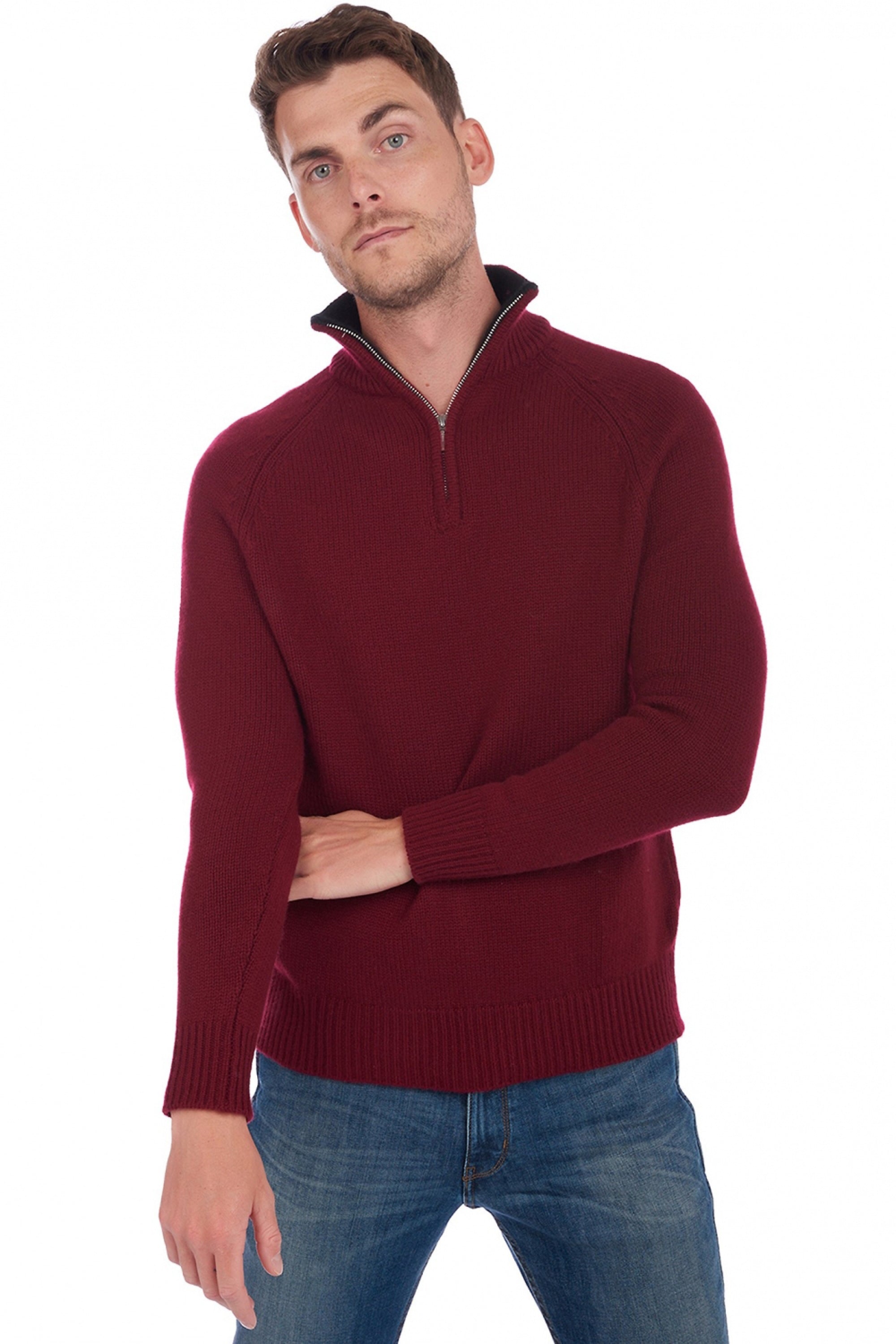 Angers in kasjmier heren - bordeaux / zwart - Mahogany