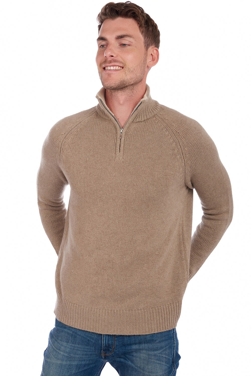 Angers in kasjmier heren - natural brown / natural beige - Mahogany