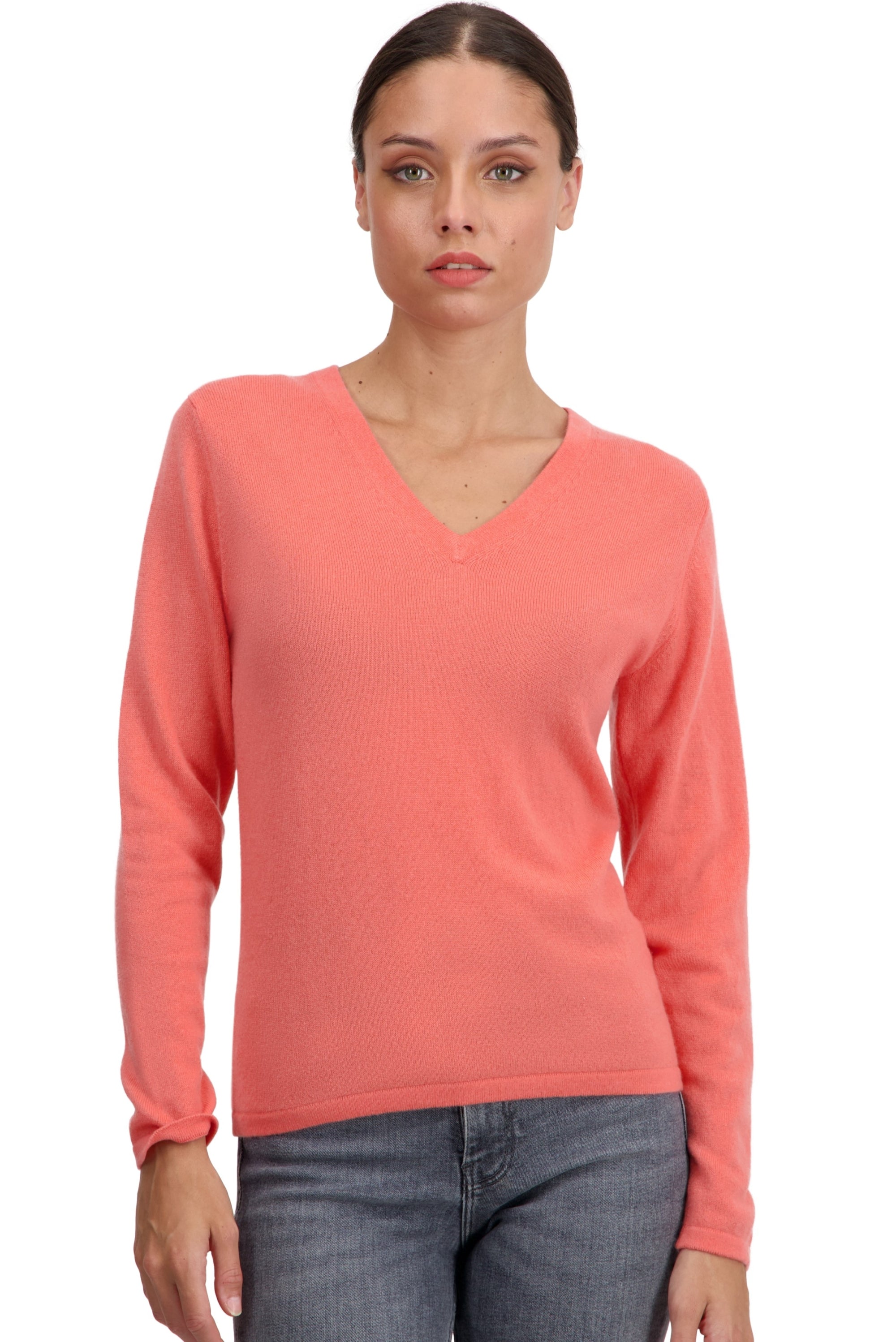 Emma in kasjmier dames - peach - Mahogany