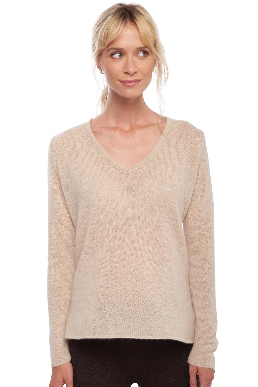 Flavie in kasjmier dames - natural beige - Mahogany