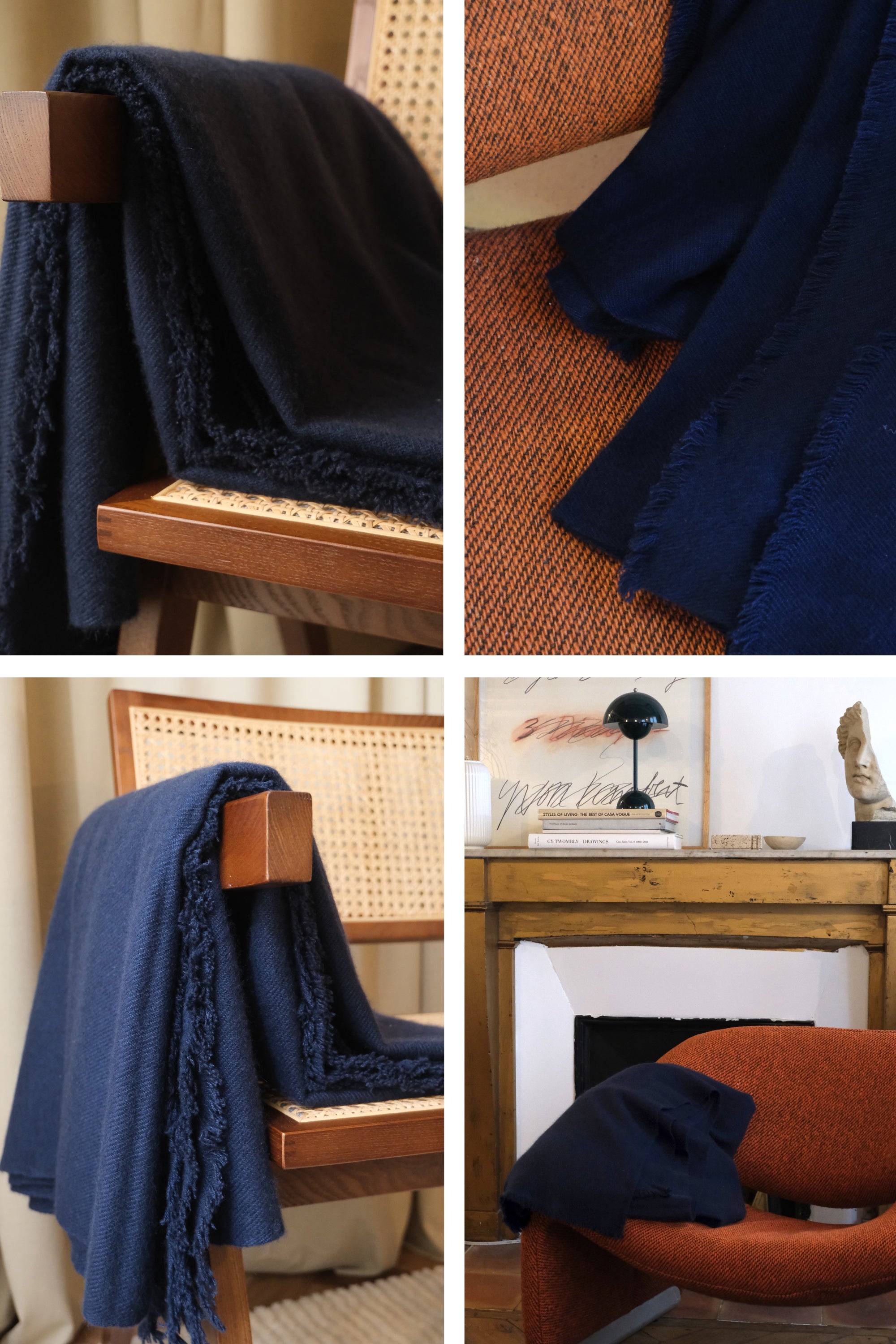Toodoo Plain M in gemengd kasjmier - marineblauw - Mahogany