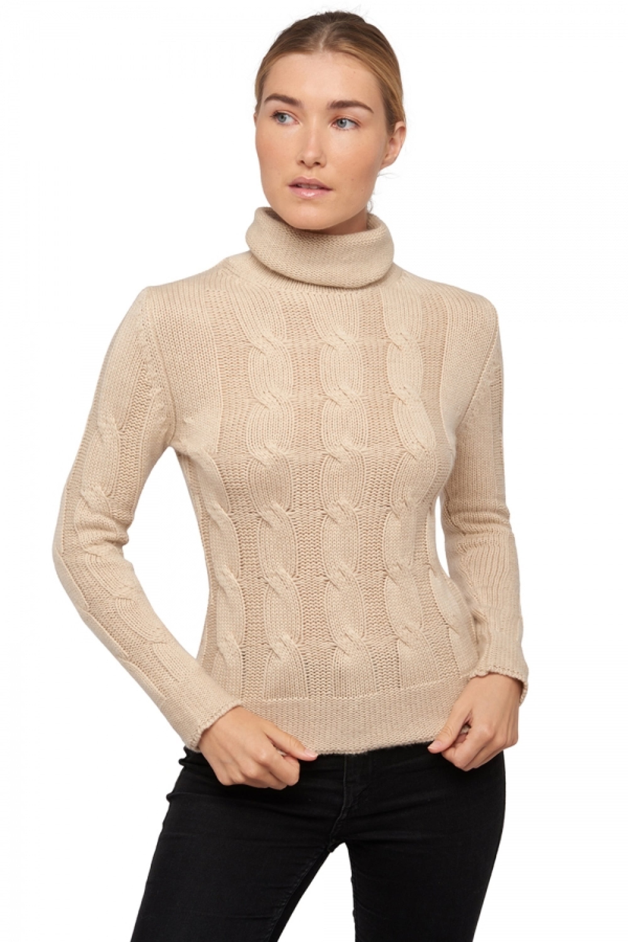 Blanche in kasjmier voor dames - natural beige - Mahogany