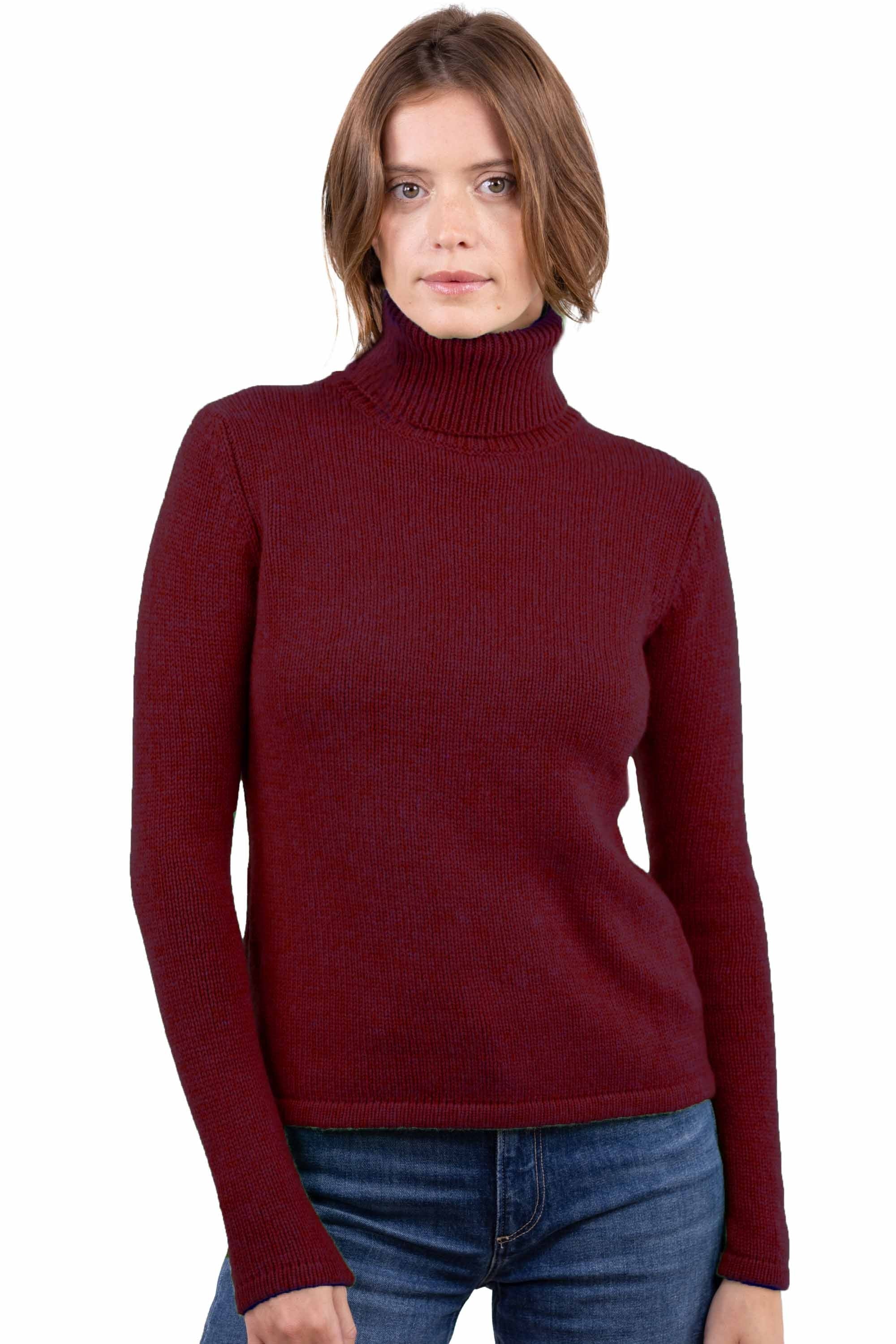 Carla in kasjmier dames - bordeaux - Mahogany