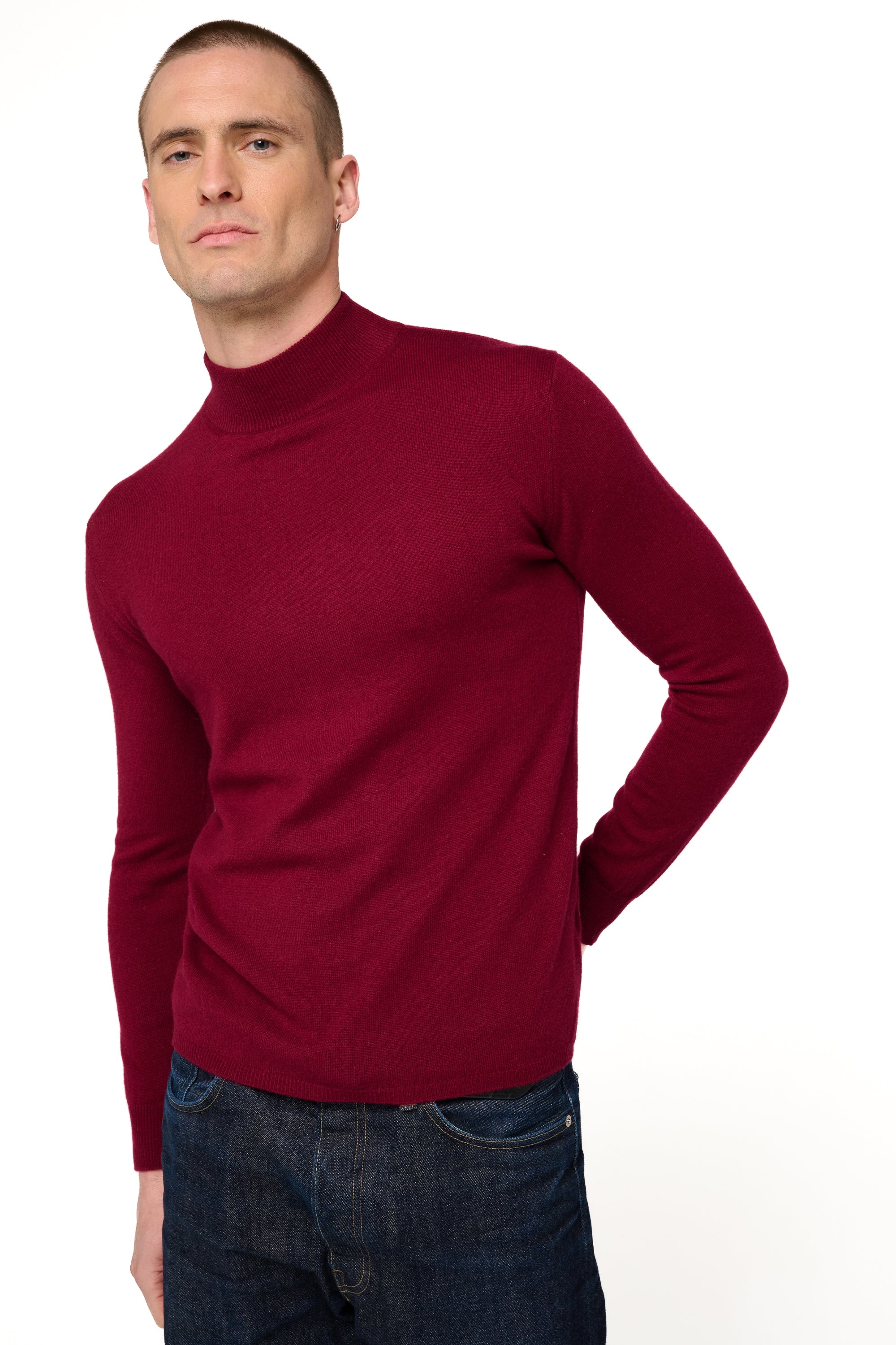 Frederic in kasjmier heren - bordeaux - Mahogany