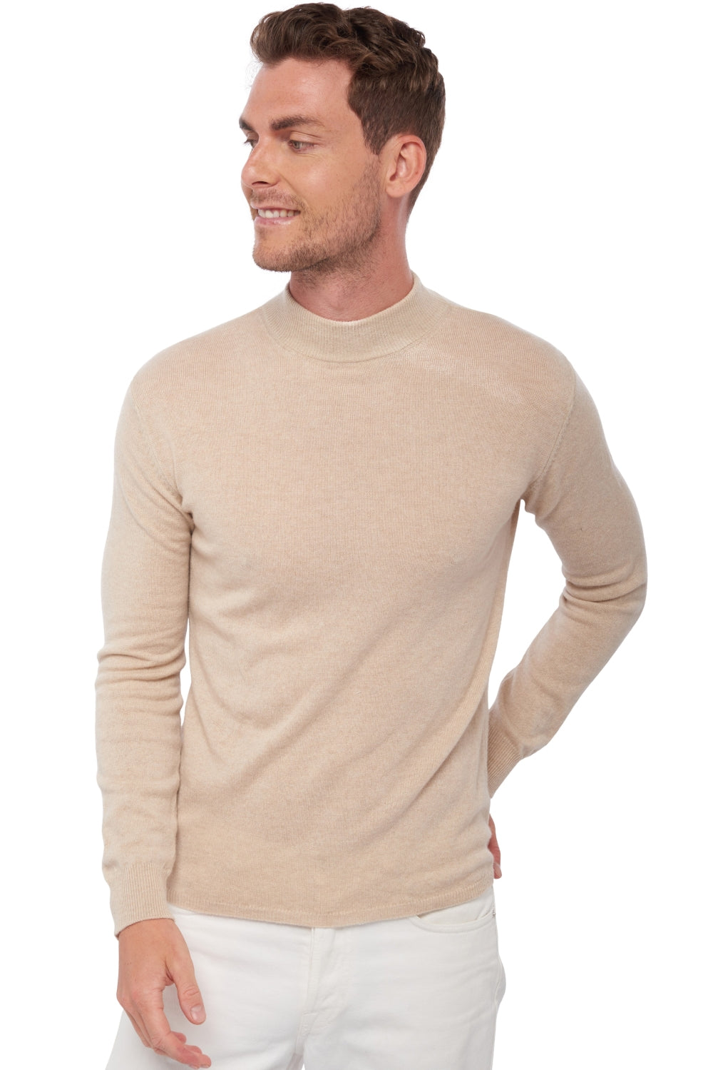 Frederic in kasjmier heren - natural beige - Mahogany