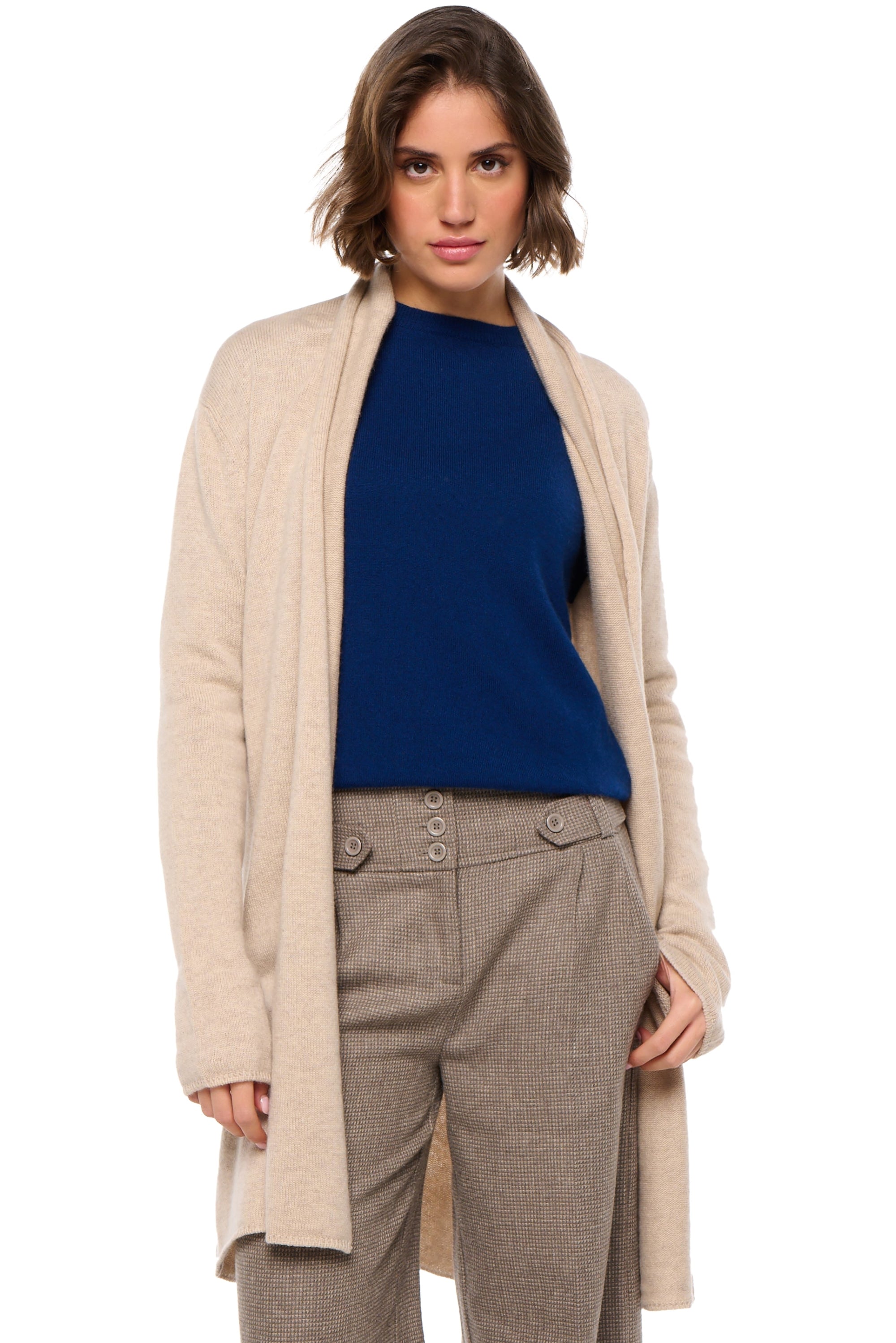Perla kasjmier damestrui - natural beige - Mahogany