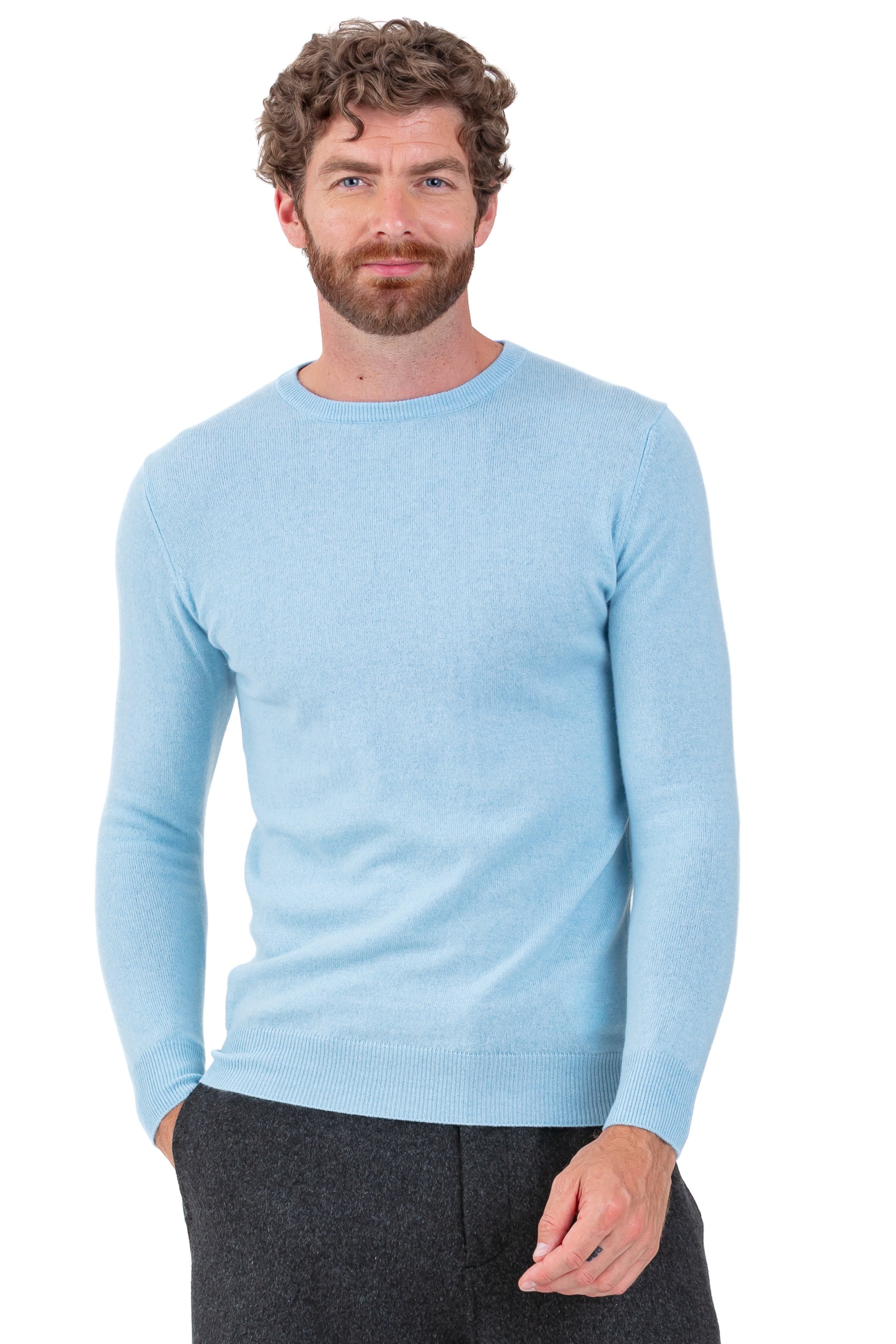 Tao in kasjmier heren - powder blue - Mahogany