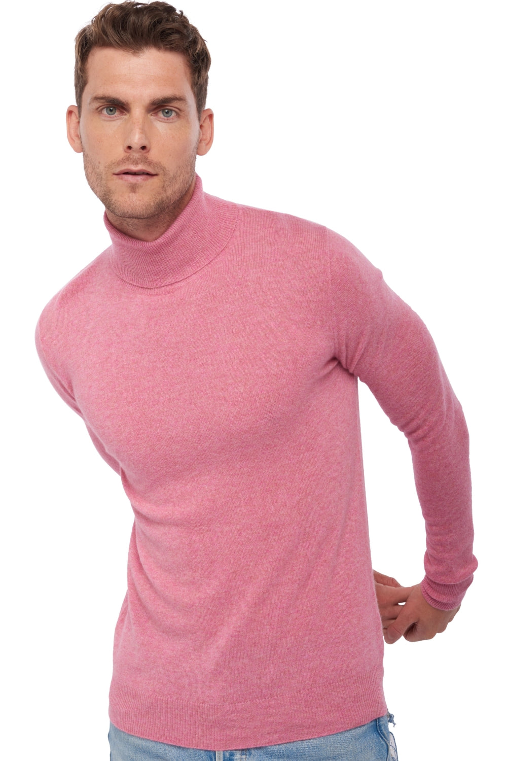 Tarry kasjmier trui heren - carnation pink - Mahogany