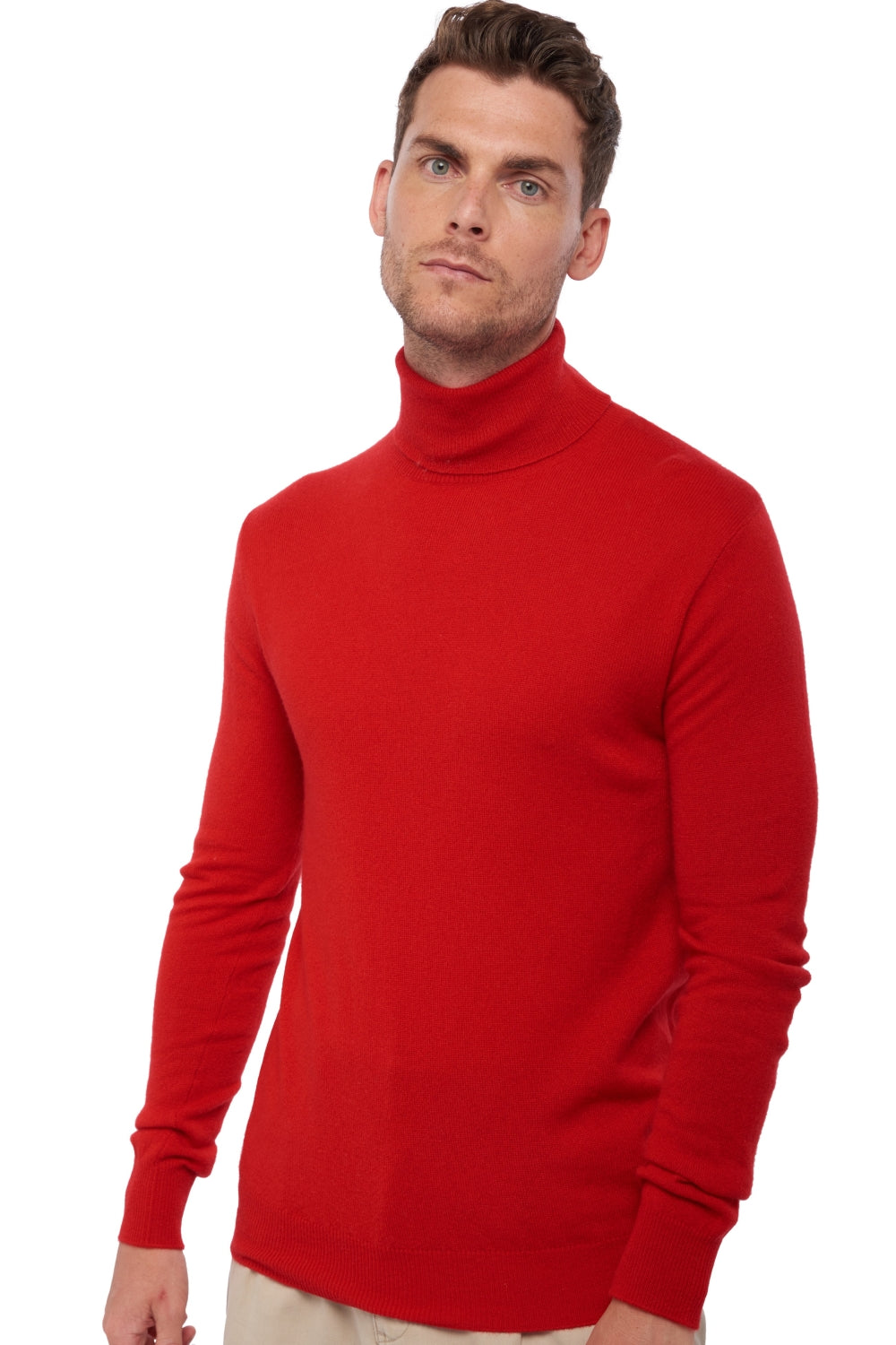 Tarry kasjmier trui heren - chilli red - Mahogany