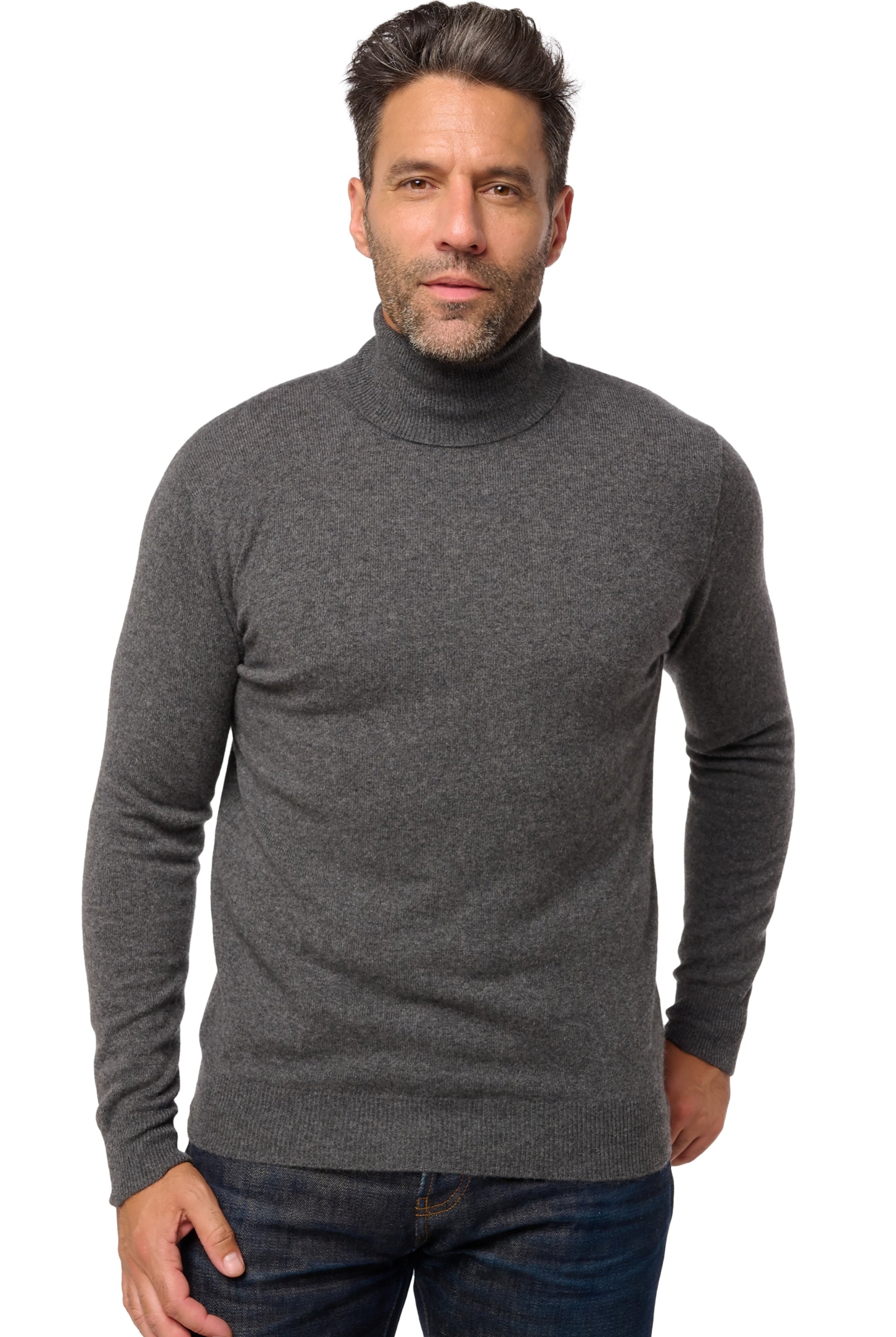 Tarry kasjmier trui heren - dark grey - Mahogany