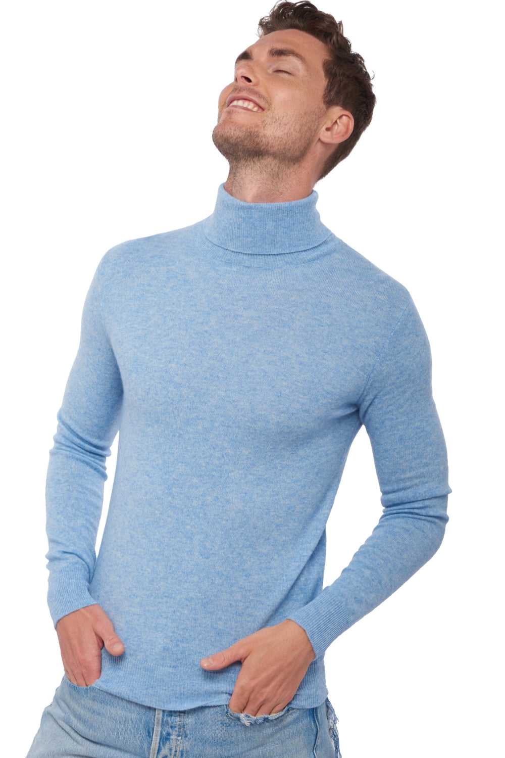 Tarry in kasjmier heren - powder blue - Mahogany