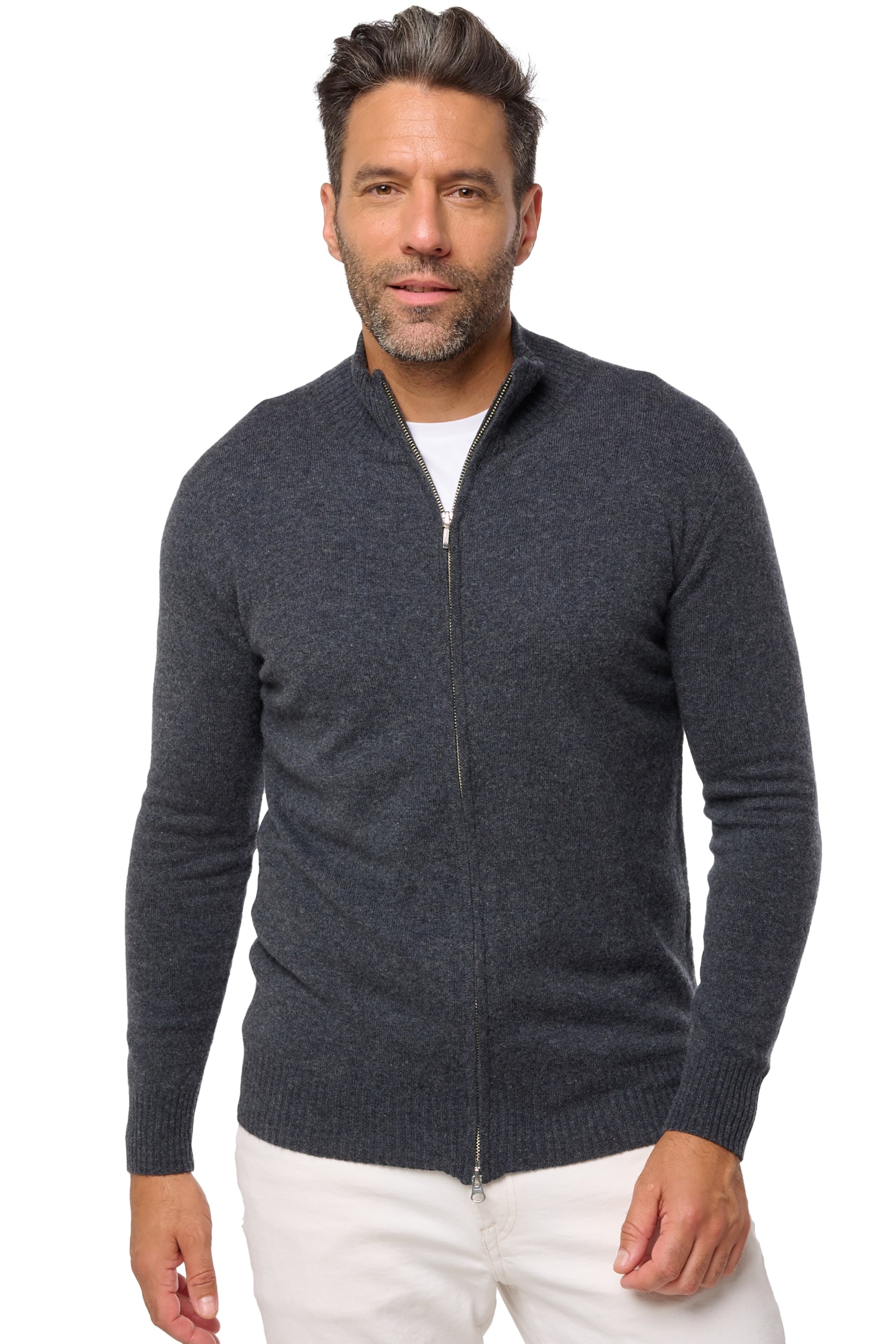Thobias in kasjmier voor heren - dark grey - Mahogany