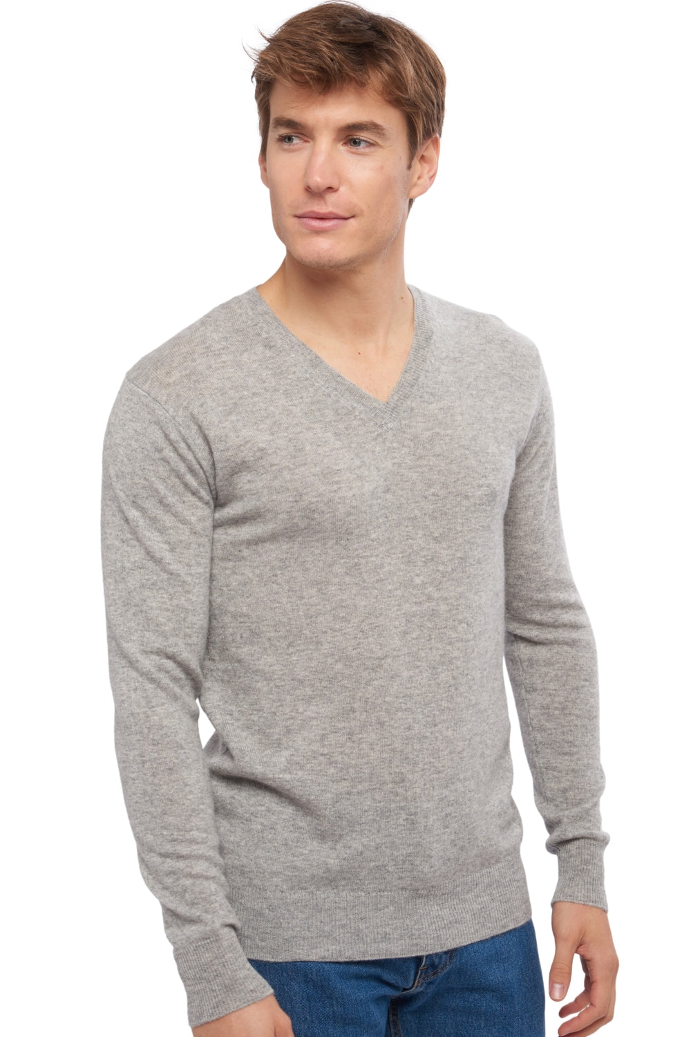 Tor in kasjmier heren - fog grey - Mahogany