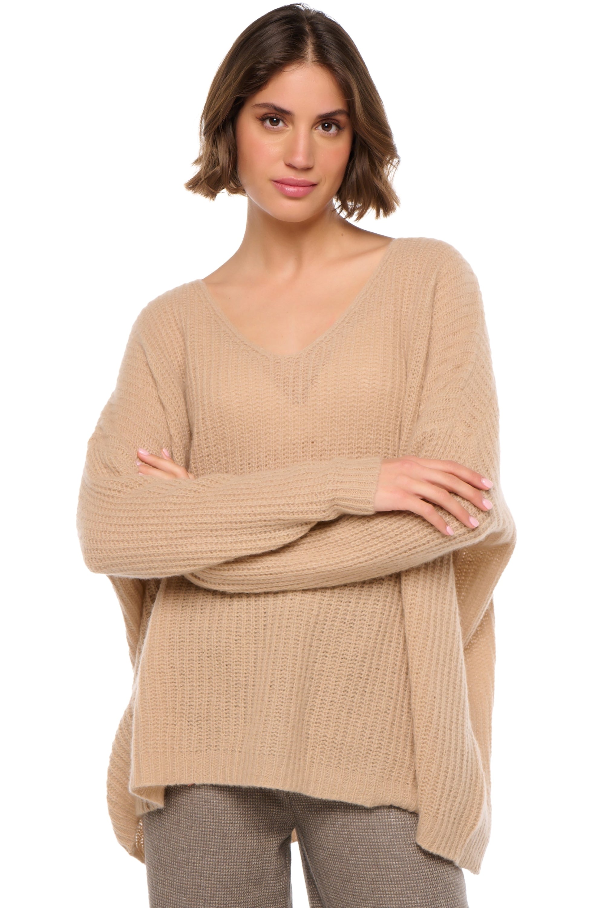 Daenerys in kasjmier dames - chanterelle - Mahogany