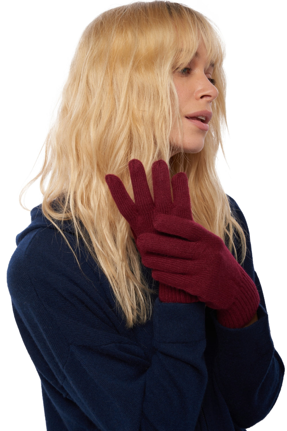 Manine in kasjmier dames - bordeaux - Mahogany