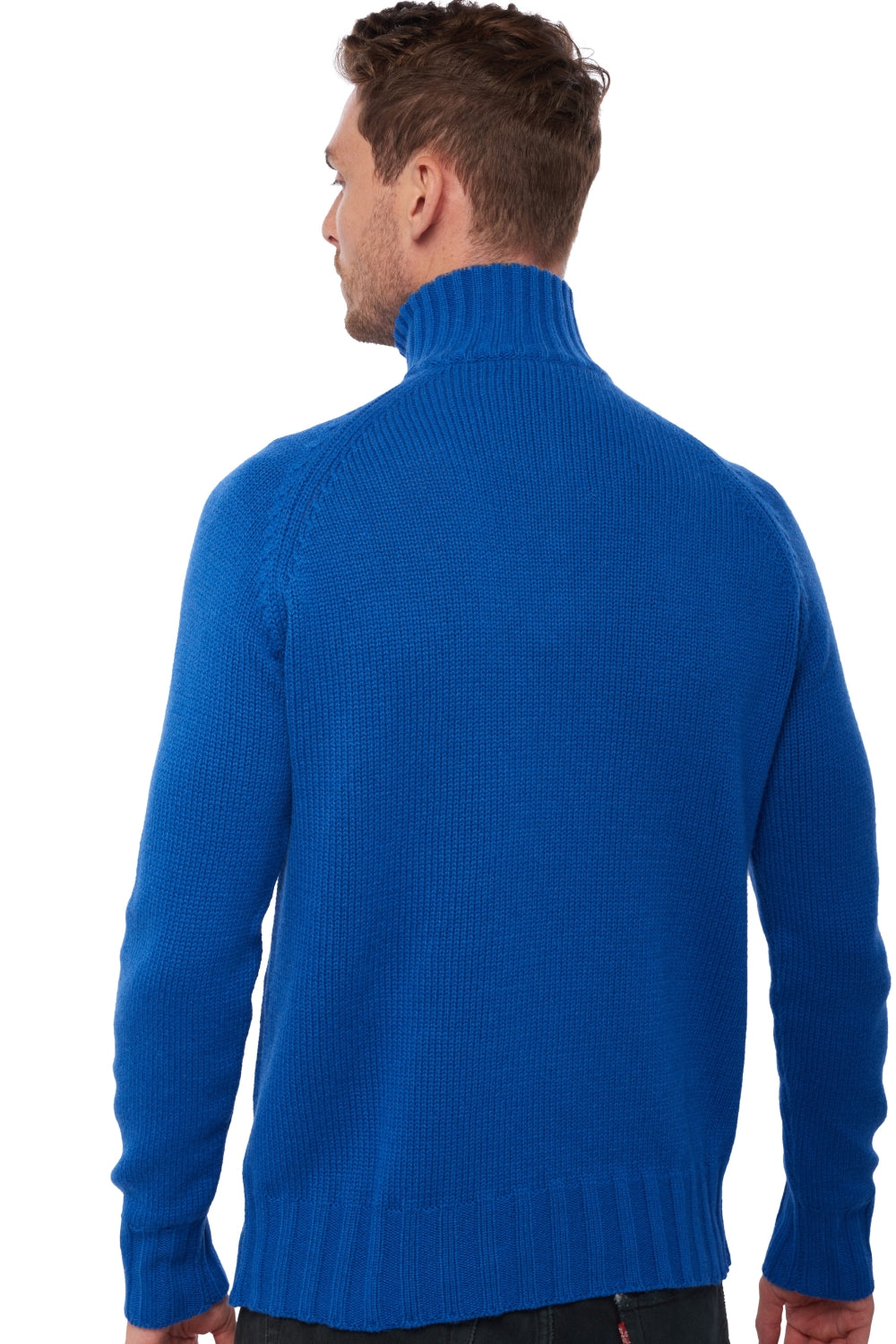 Olivier en cachemire homme - Vue 2 - bleu lapis-marmotte chiné - Mahogany