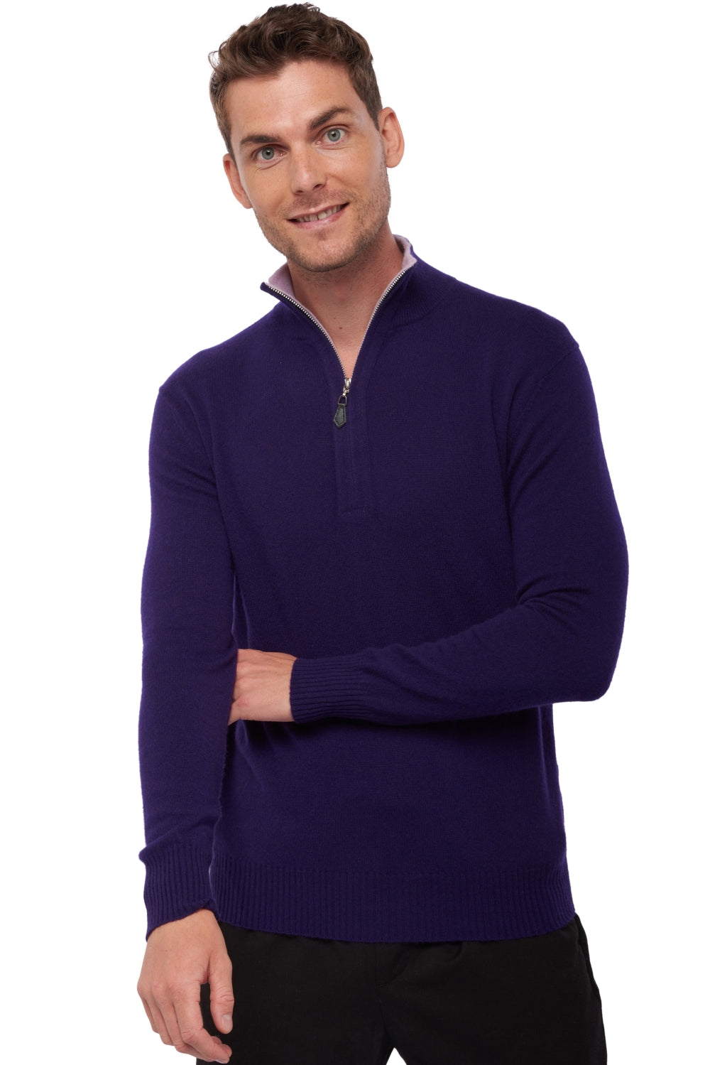 Henri in kasjmier heren - deep purple / lila - Mahogany
