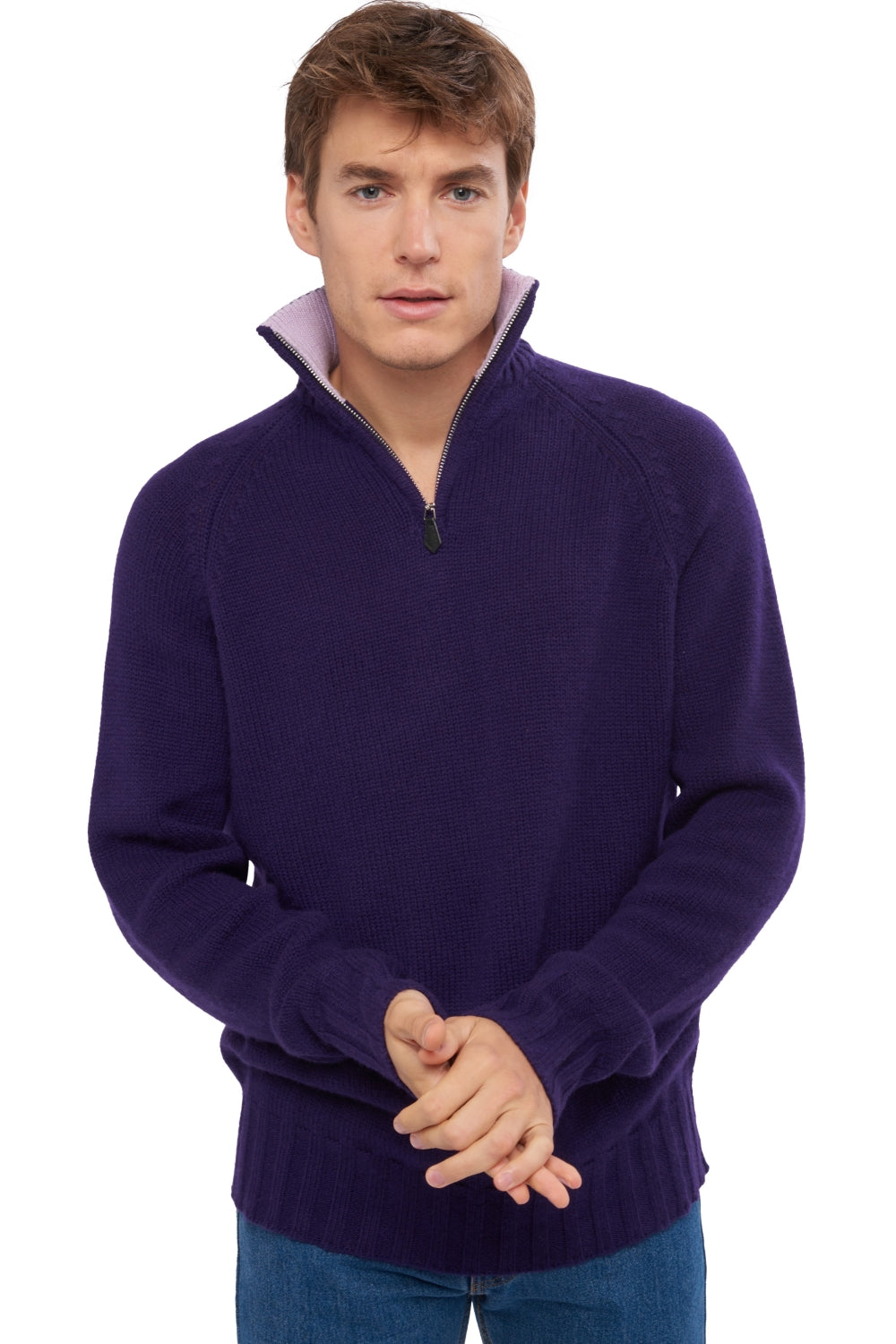Olivier in kasjmier heren - deep purple / lila - Mahogany