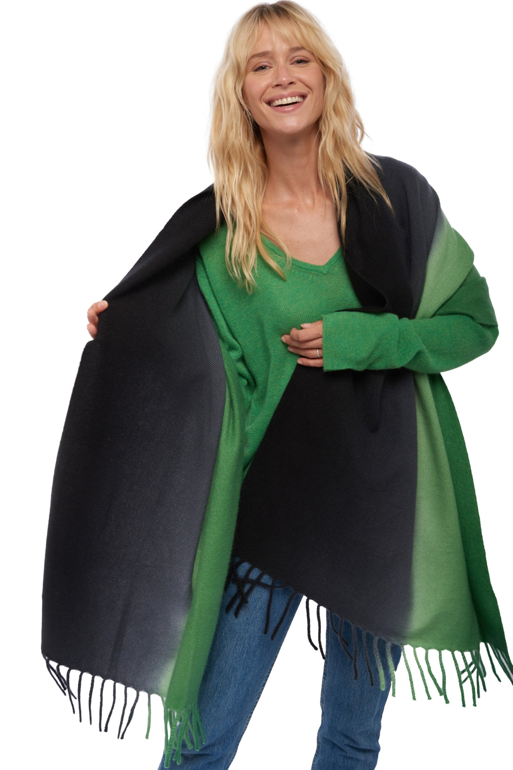 Sjaal in kasjmier, 100% kasjmier, unisex, , fijn, , Mahogany