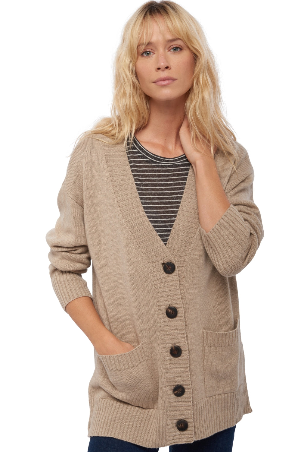 Vadena in kasjmier dames - natural beige - Mahogany