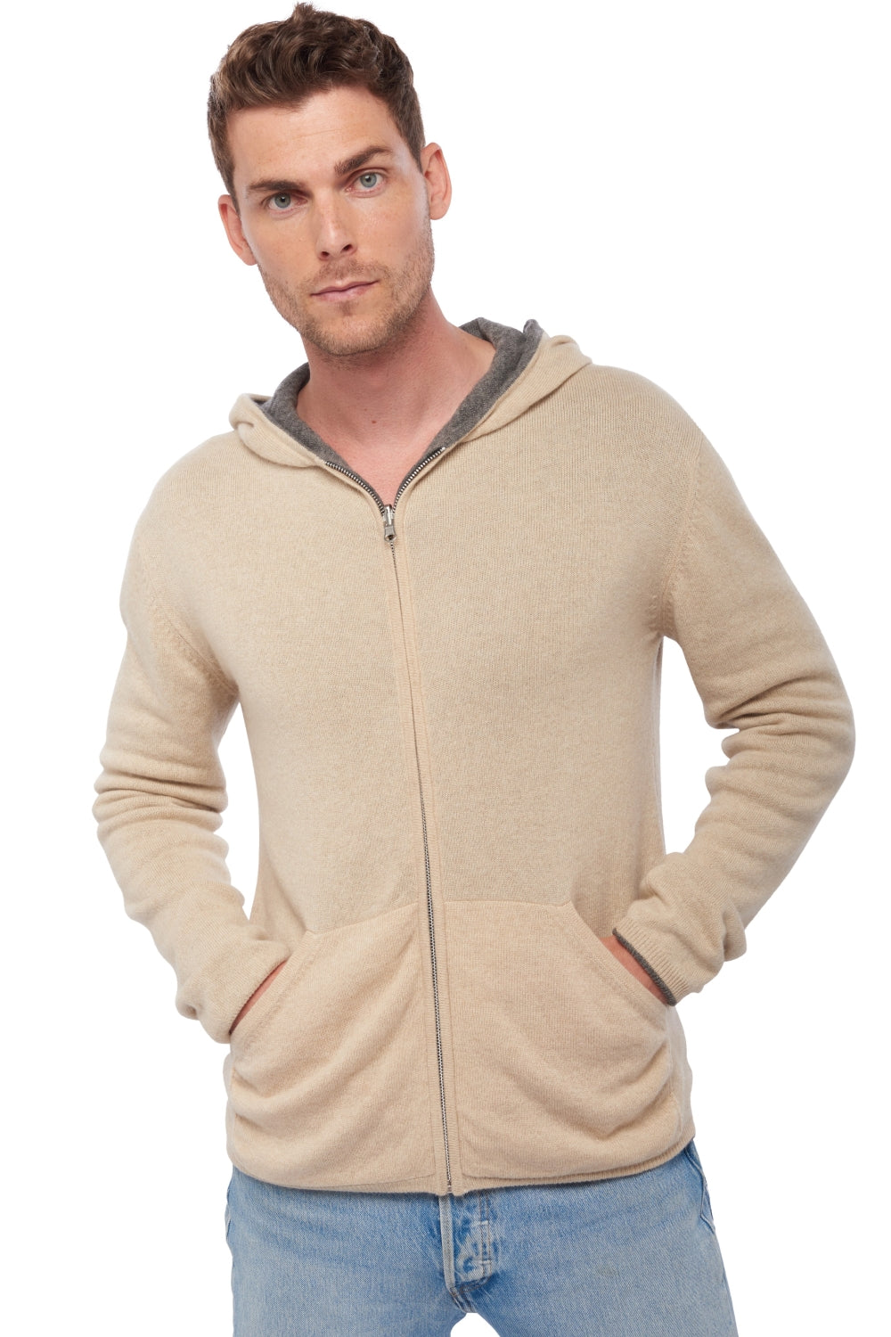 Carson in kasjmier heren - marmotte chiné / natural beige - Mahogany
