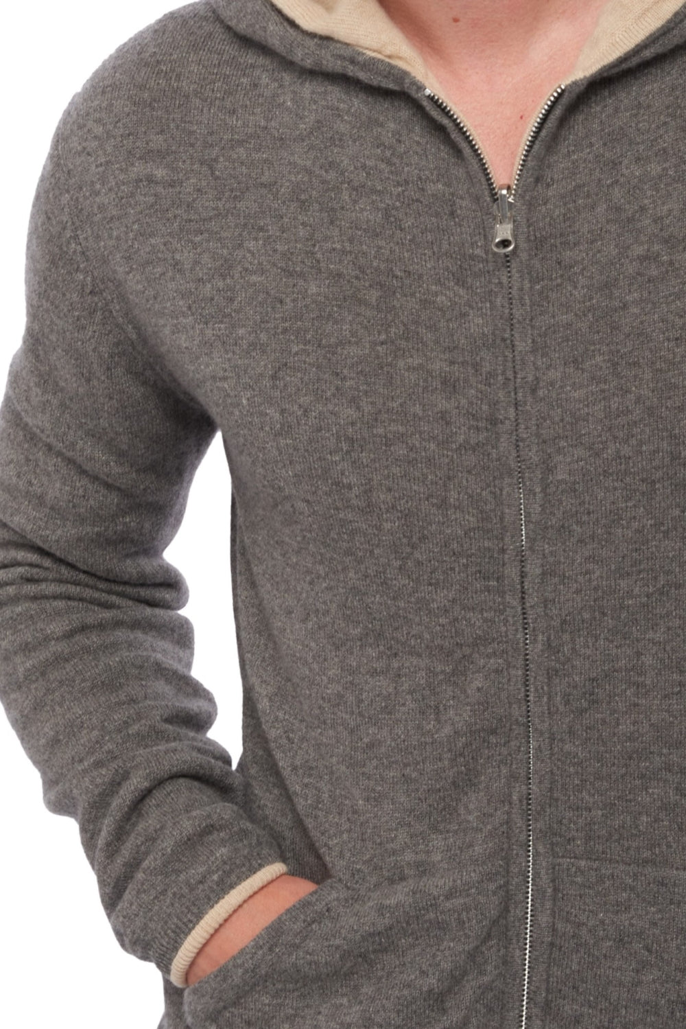 Carson en cachemire homme - Vue 3 - marmotte chiné / natural beige - Mahogany