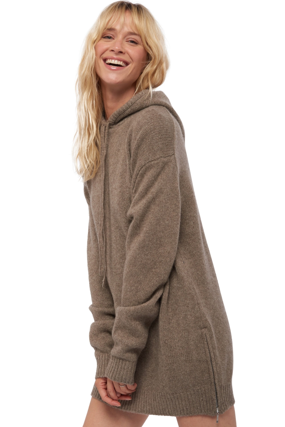 Veria in yak dames - marmotte naturel - Mahogany