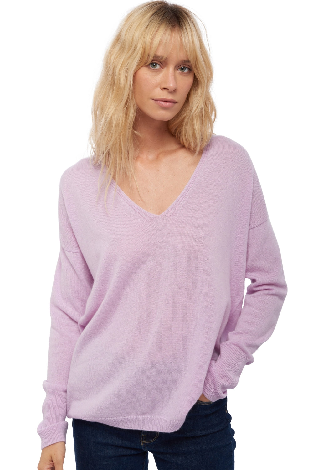 Varsovie in kasjmier dames - lila - Mahogany