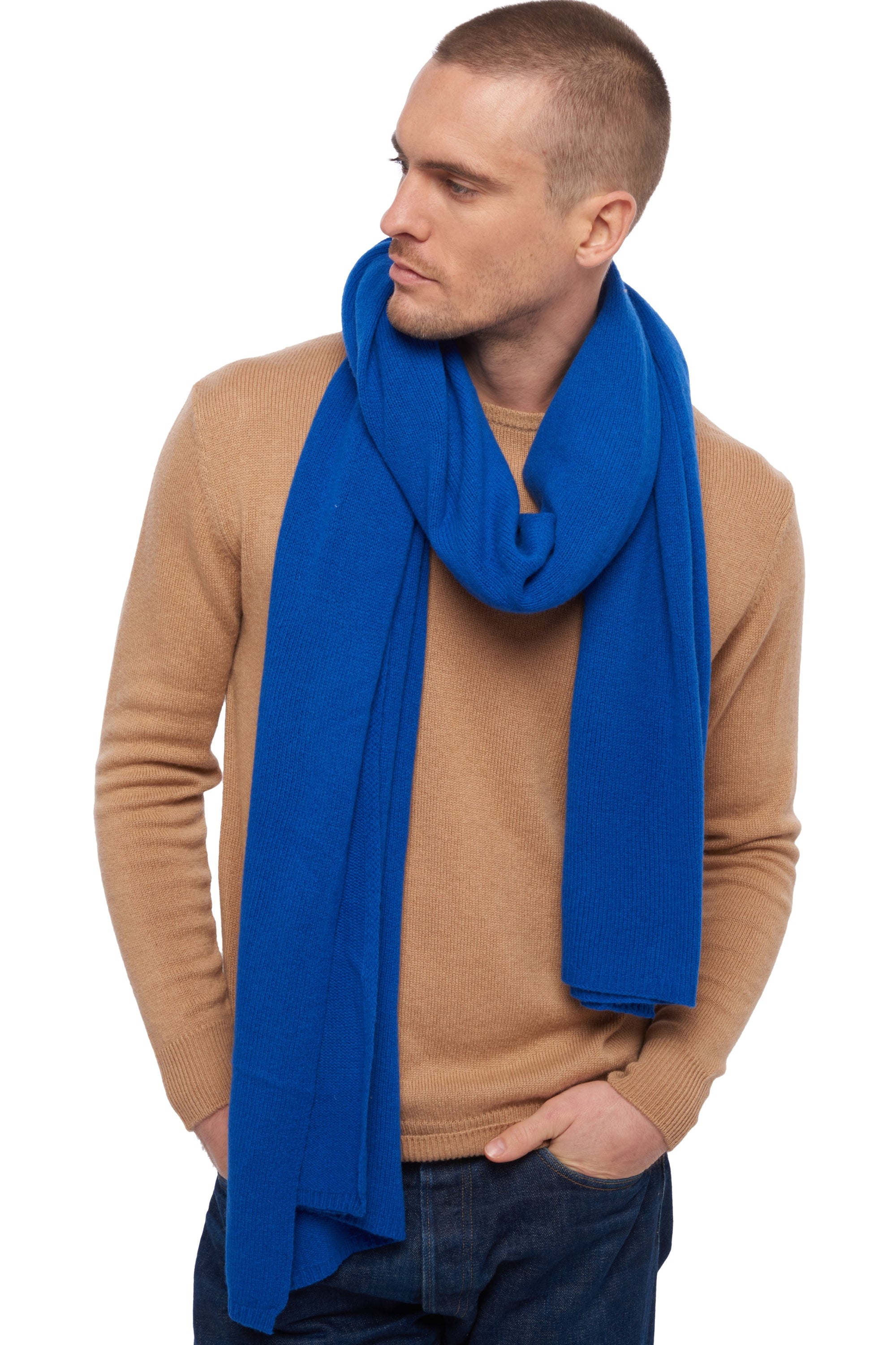 Sjaal in yak, 100% yak, unisex, normaal / 2 en 4 draden, lichtgewicht breiwerk, Mahogany